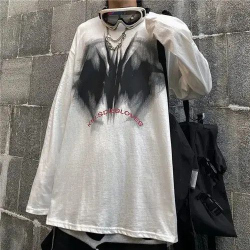 Other Harajuku Oversize Men Long Sleeve T-Shirt Size US XXL / EU 58 / 5 - 3 Thumbnail