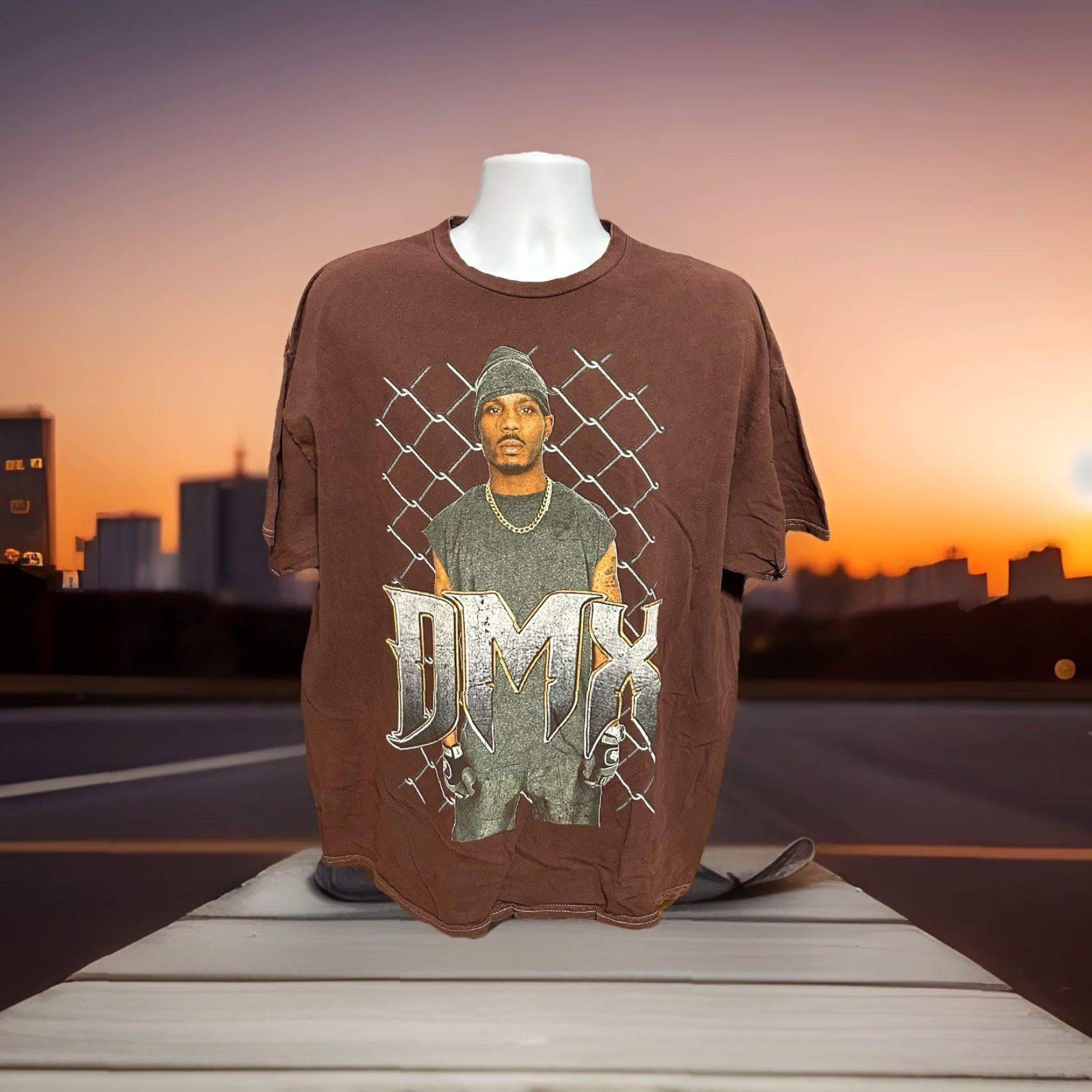 Vintage DMX Shirt Men XL Brown Short Sleeve Crew Neck Graphic Logo Hip Hop Music Size US XL / EU 56 / 4 - 7 Thumbnail