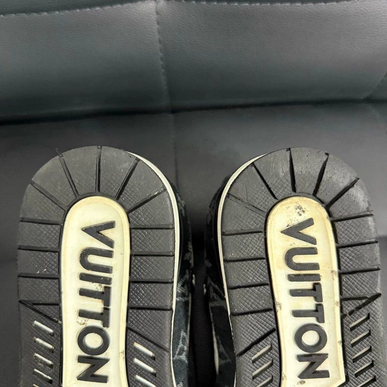 Louis Vuitton Louis Vuitton Men's black and white denim low-cut board sh Size US 6.5 / EU 39-40 - 6 Thumbnail