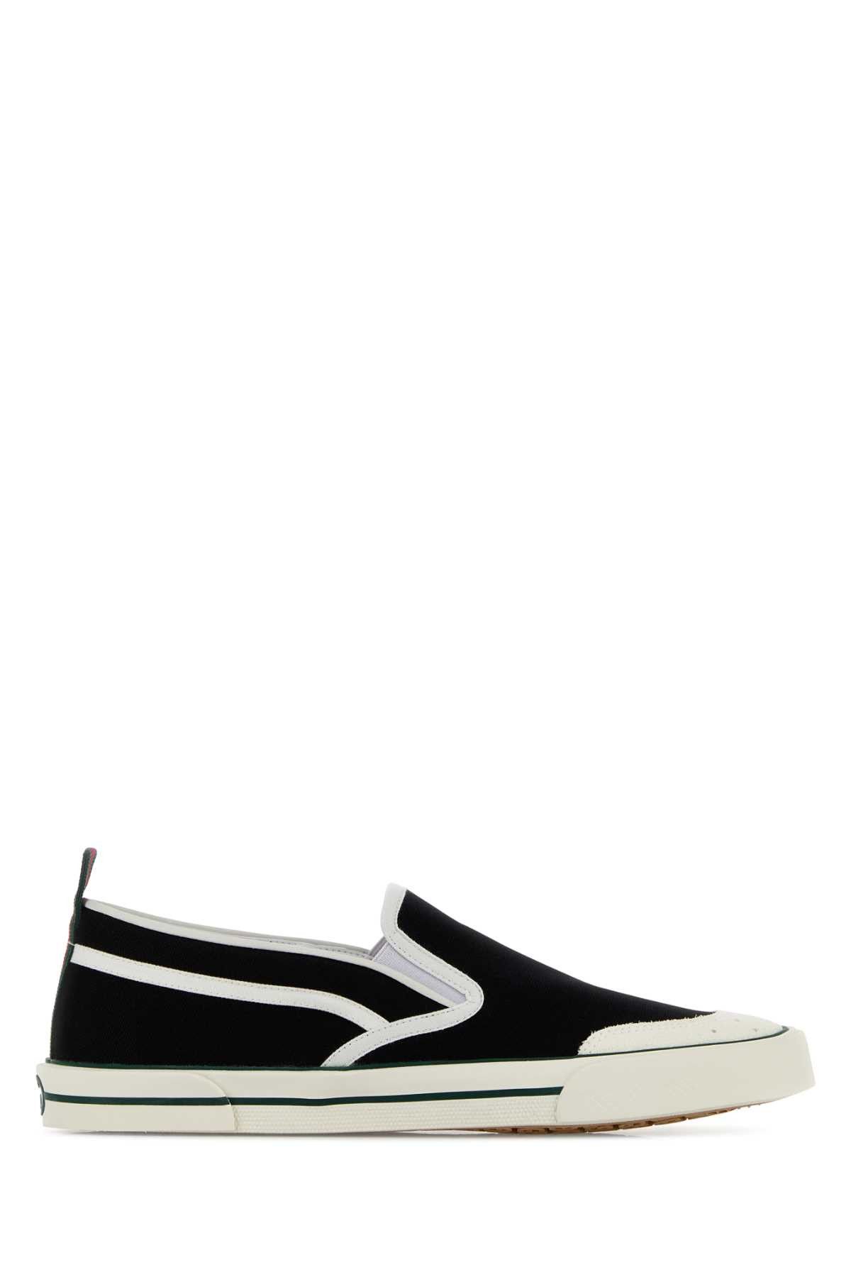 Gucci Black Canvas Slip Ons Size US 11 / EU 44 - 1 Thumbnail