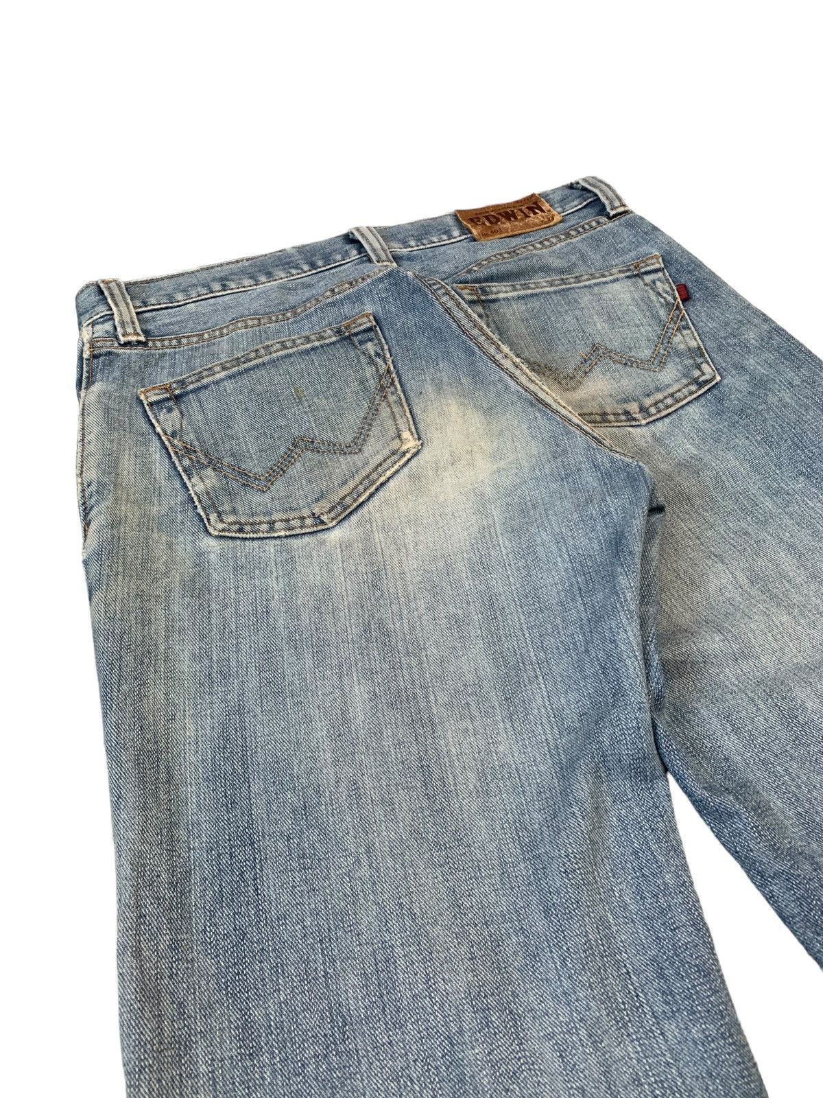Edwin × Japanese Brand Edwin 403 Tapered Distressed Denim Pants (AC46) Size US 30 / EU 46 - 10 Thumbnail