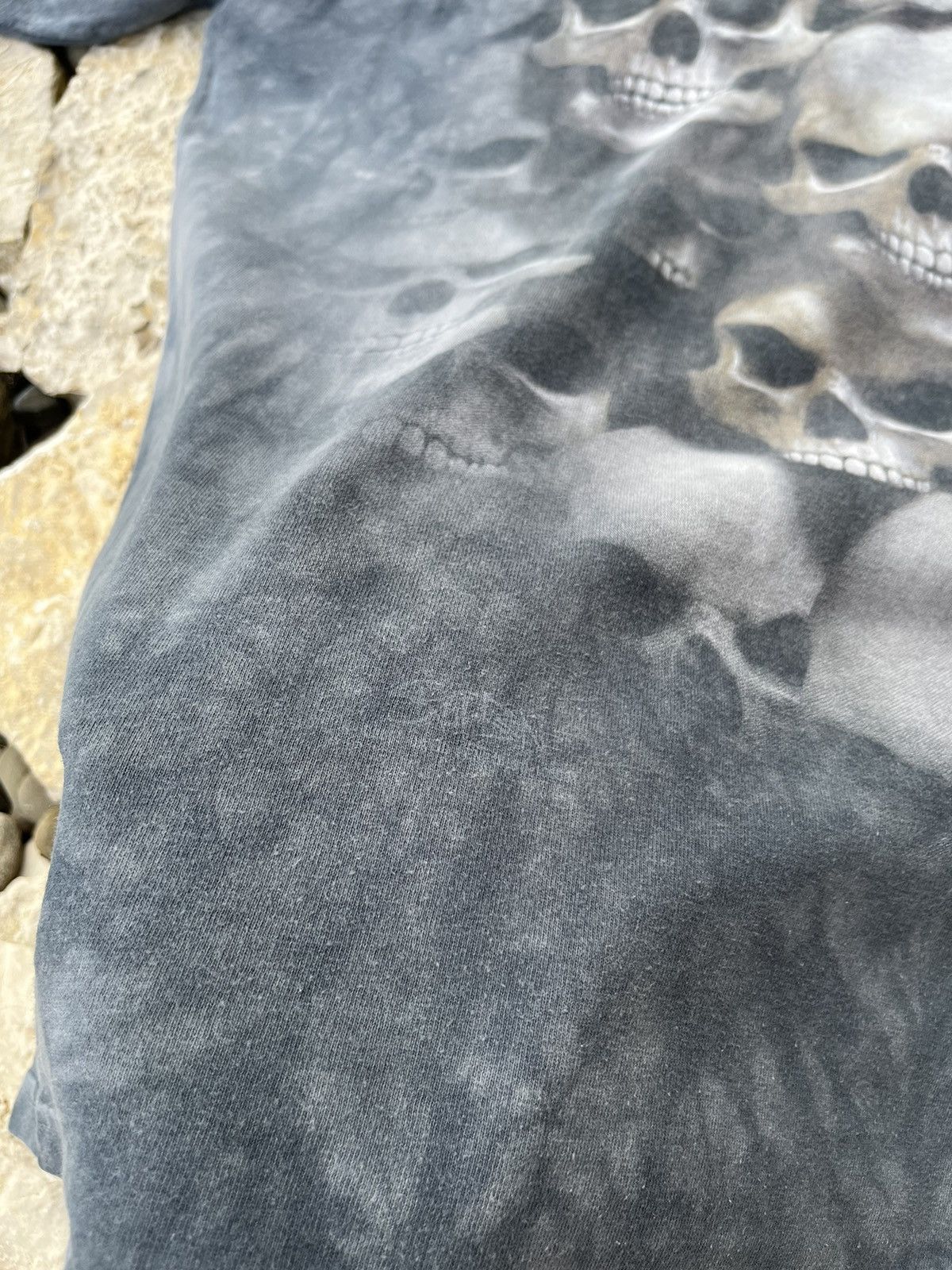 Vintage Vintage Skulbone dyed y2k skulls t-shirt tee all over print Size US XL / EU 56 / 4 - 10 Thumbnail