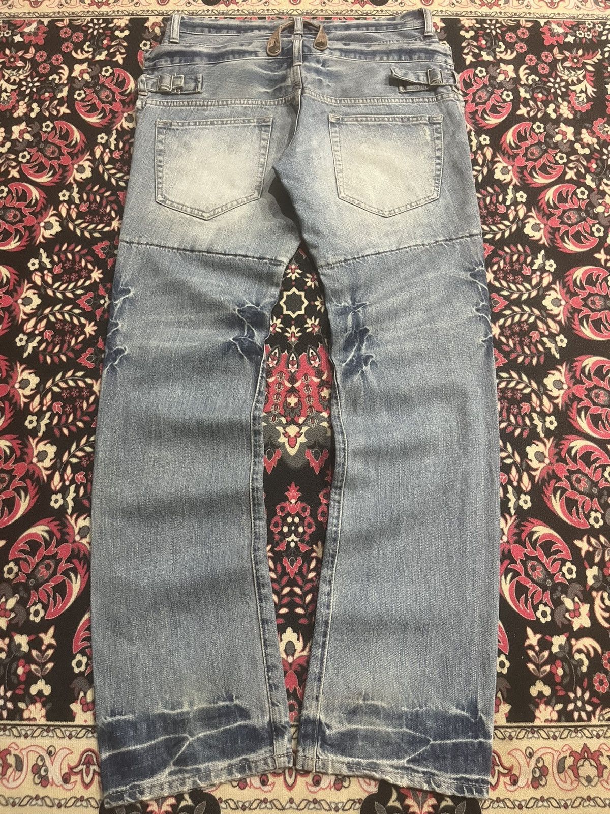 PPFM Vintage Payton Place For Men Double Waist Distressed Jeans Size US 31 - 2 Thumbnail