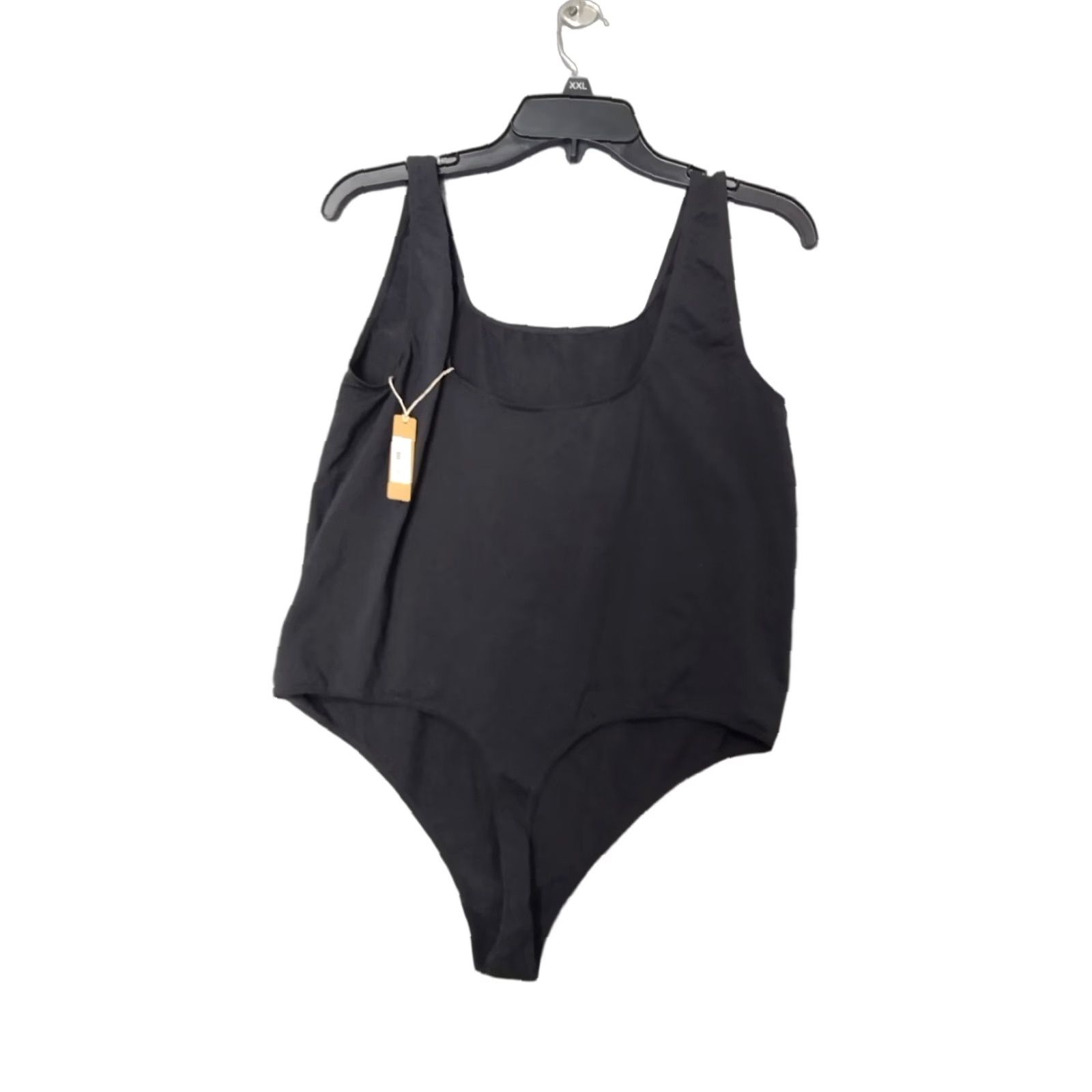 SKIMS SKIMS One Piece Brazilian Thong Color Eclipse Size 2X Sleeveless Cotton Spandex Black, Regular Fit, Leotard, Solid, Women, 2X, Set Includes: None Size 40" / US 18 - 1 Thumbnail