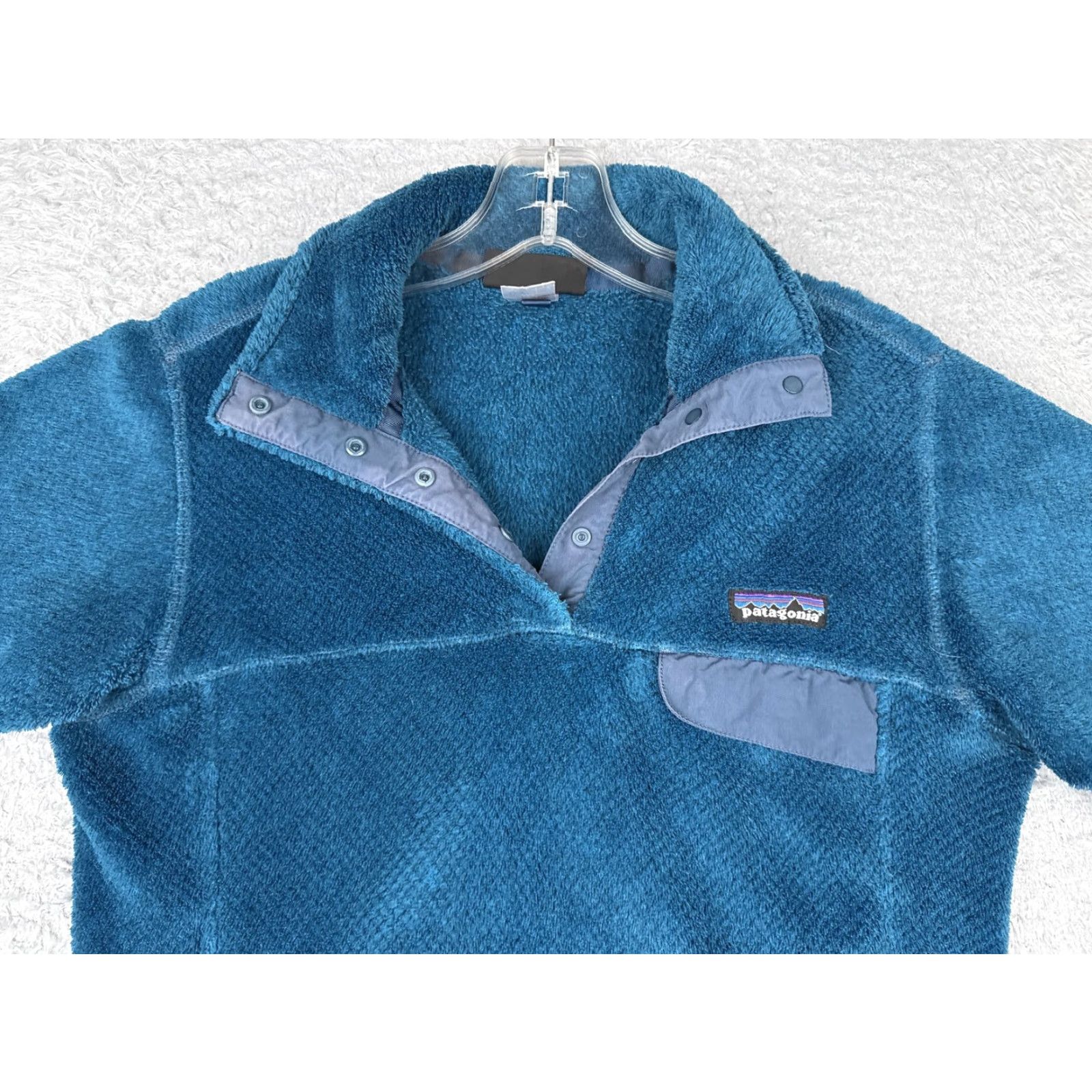 Patagonia Patagonia Re-Tool Snap-T Jacket Women Small Blue with Logo Pocket Pockets Fleece Pullover Casual Outdoor Size S / US 4 / IT 40 - 4 Thumbnail