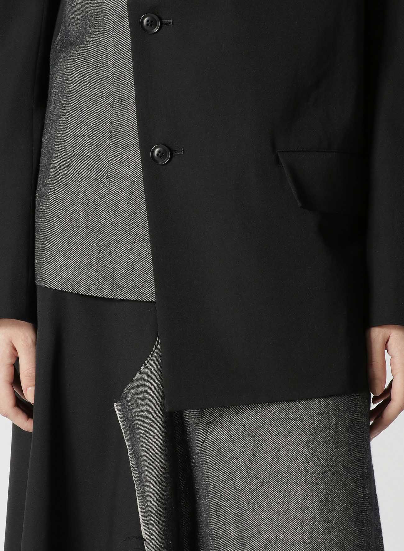 Yohji Yamamoto $1165 NWT Yohji Yamamoto Y's Gabardine Asymmetric Jacket Size US M / EU 48-50 / 2 - 9 Thumbnail