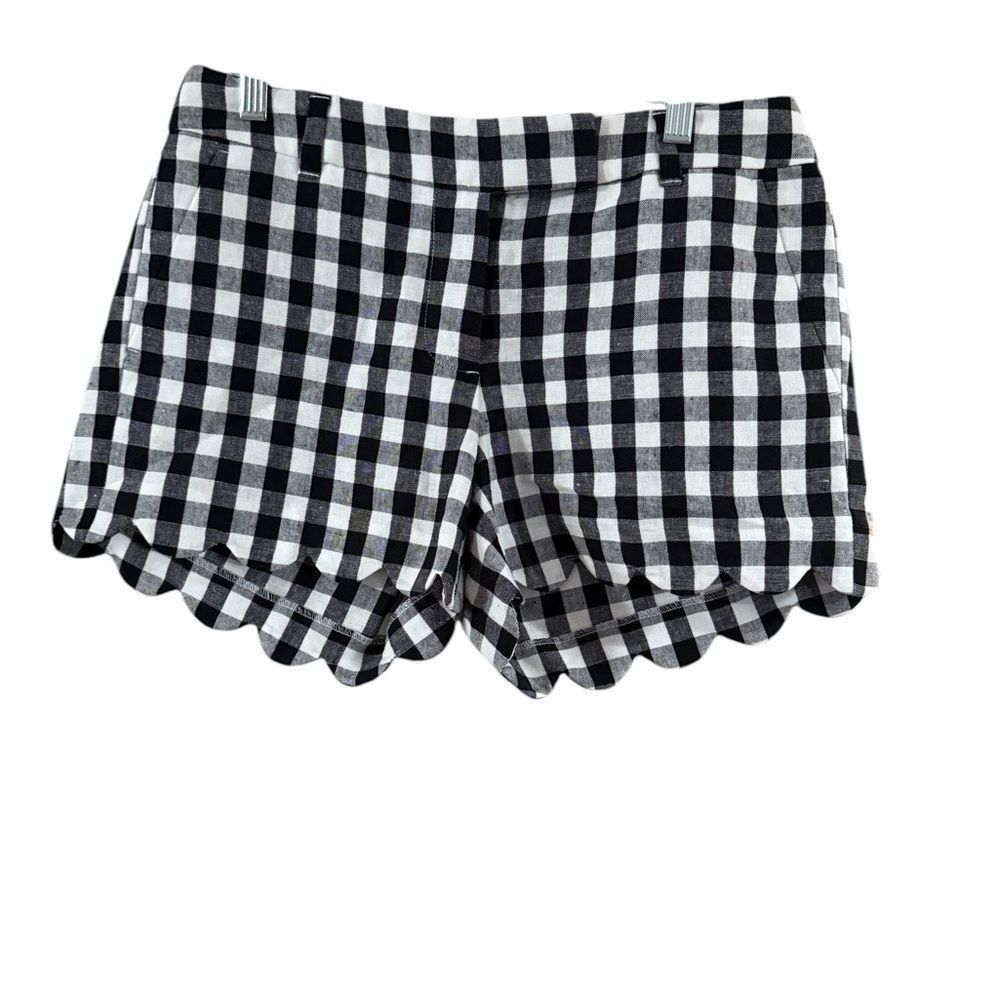 Other NWOTJ crew size 4, black-and-whitel gingham linen shorts Size 27" / US 4 / IT 40 - 10 Thumbnail
