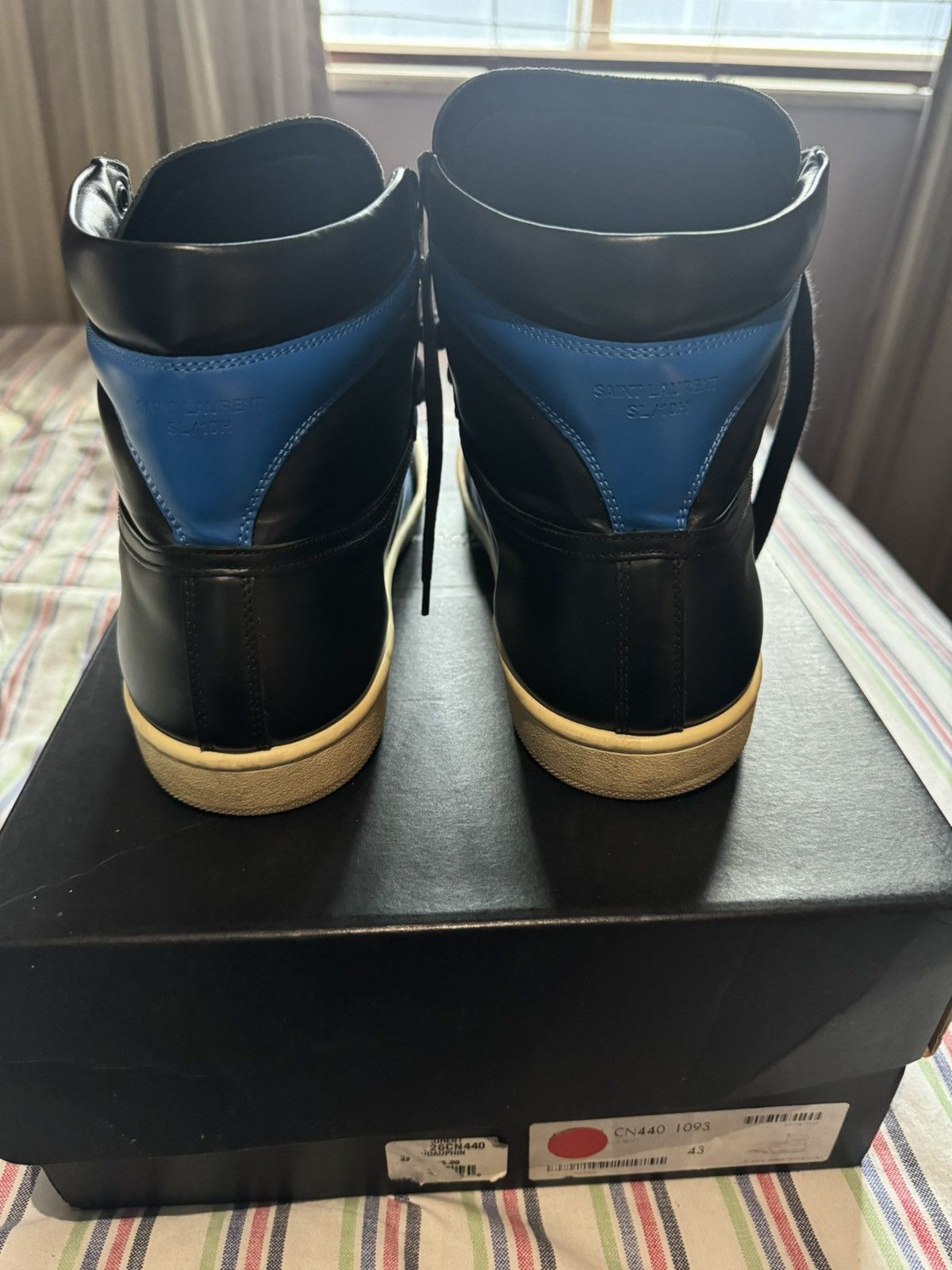Saint Laurent Paris Saint Laurent High Top Sneakers Size US 9.5 / EU 42-43 - 11 Thumbnail