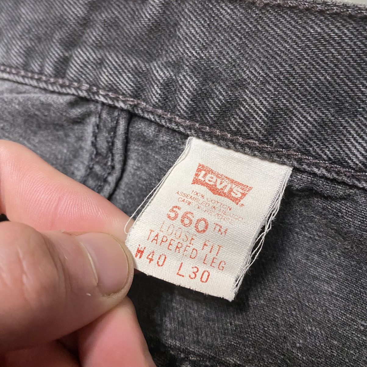 Japanese Brand × Levi's × Vintage Vintage Levi’s 560 Error Double Tab Pocket Black Jeans 90s Size US 38 / EU 54 - 3 Thumbnail