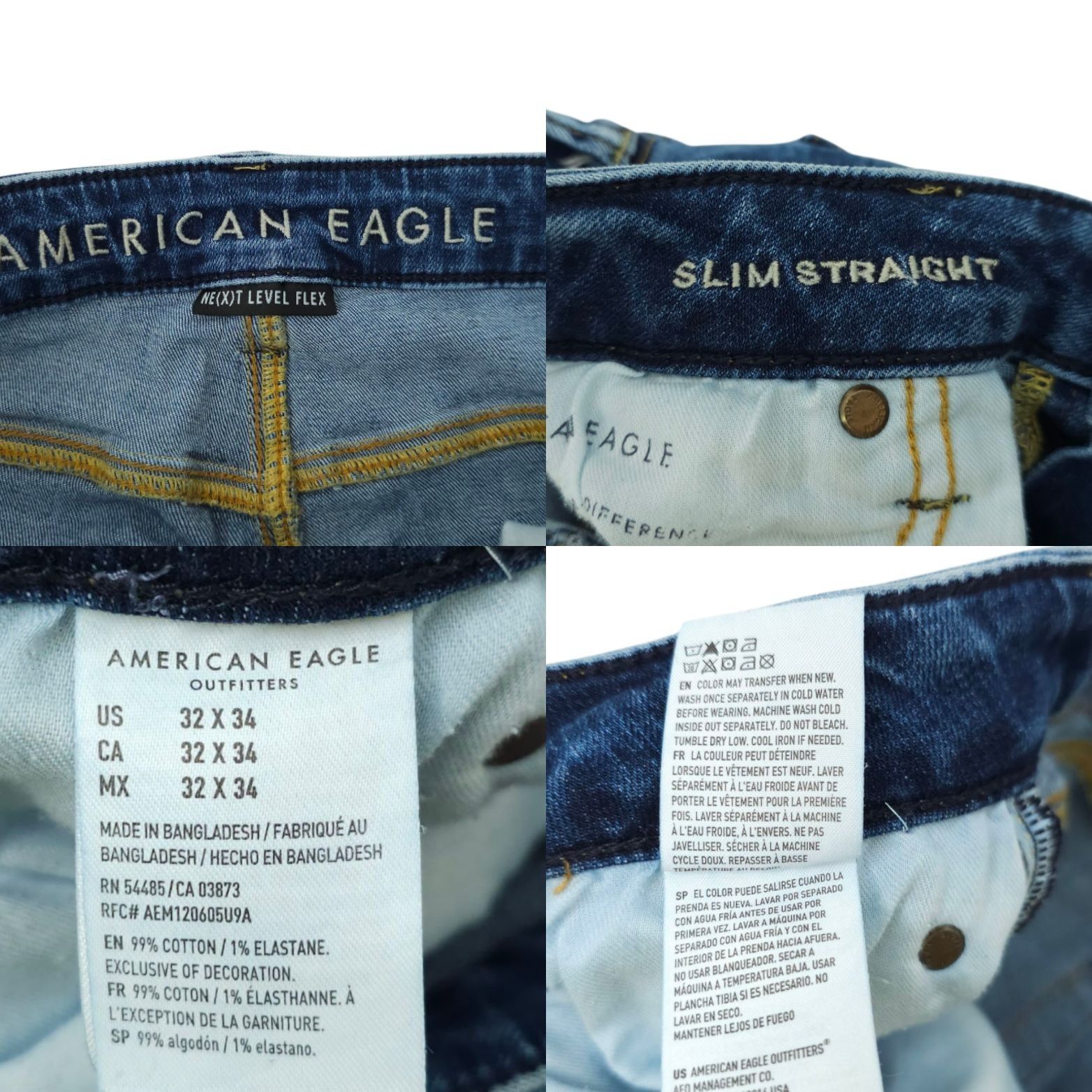 American Eagle Outfitters American Eagle Next Level Flex Slim Straight Jeans Mens 32 x Size US 32 / EU 48 - 8 Thumbnail