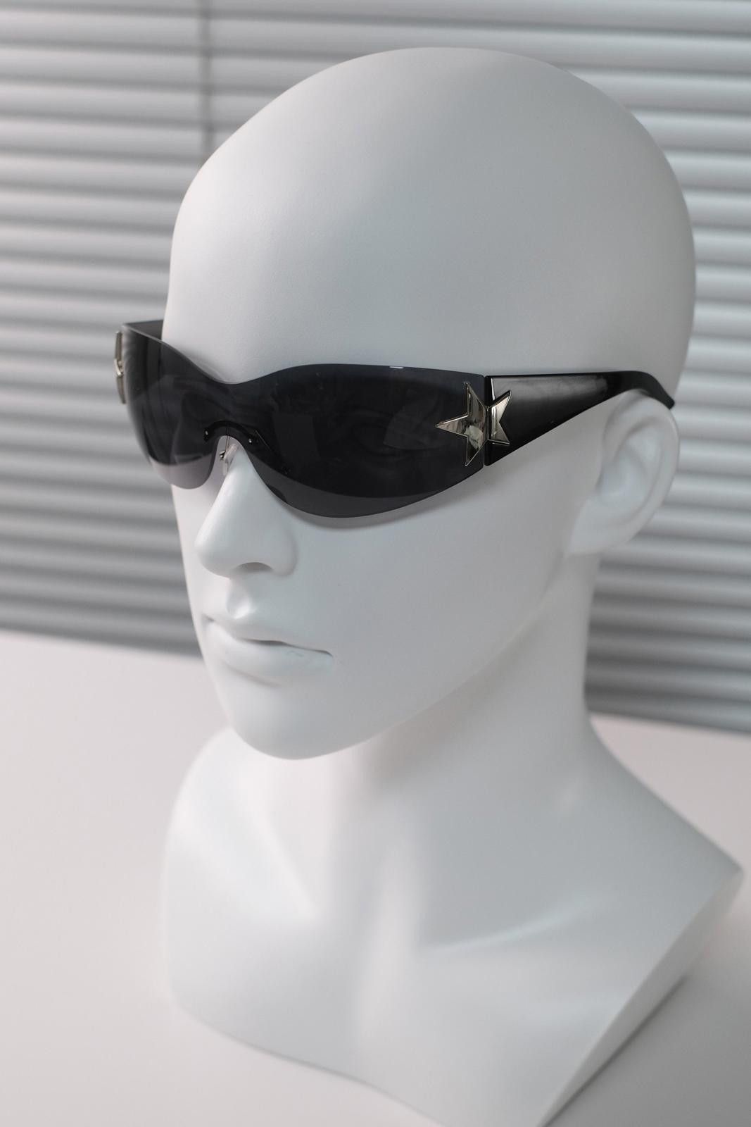Other Y2k Vtg Avant Garde Cyber Punk Black Sunglasses Unisex OS Size ONE SIZE - 6 Thumbnail