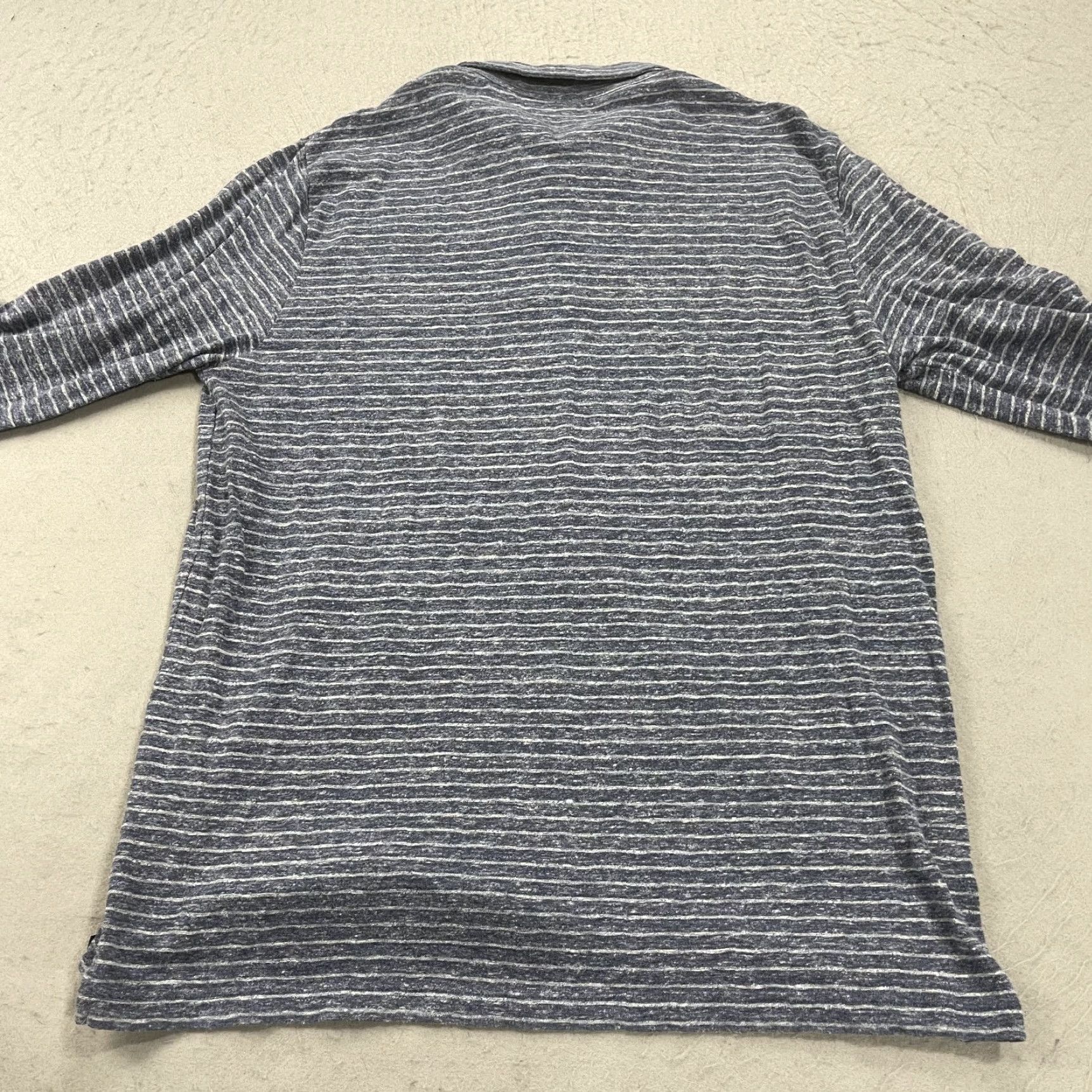 Faherty Faherty Shirt Mens Large Blue Striped Long Sleeve Polo Organic Cotton Casual Size US L / EU 52-54 / 3 - 6 Thumbnail