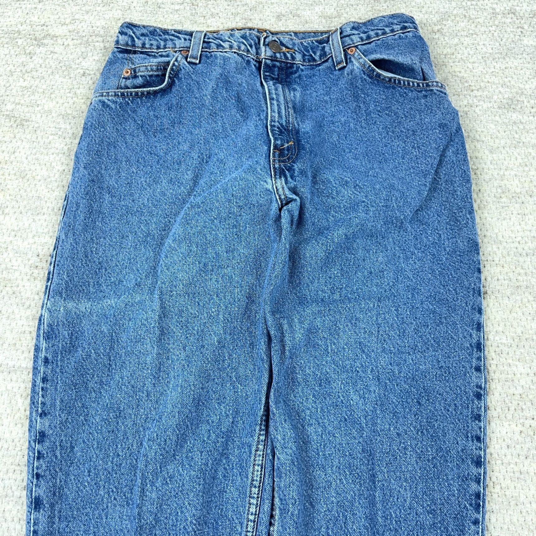 Levi's VINTAGE Levi's 951 Jeans Women 12 Short Relaxed Fit Tapered Blue 90s Mens Women Size 34" / US 12 / IT 48 - 6 Thumbnail