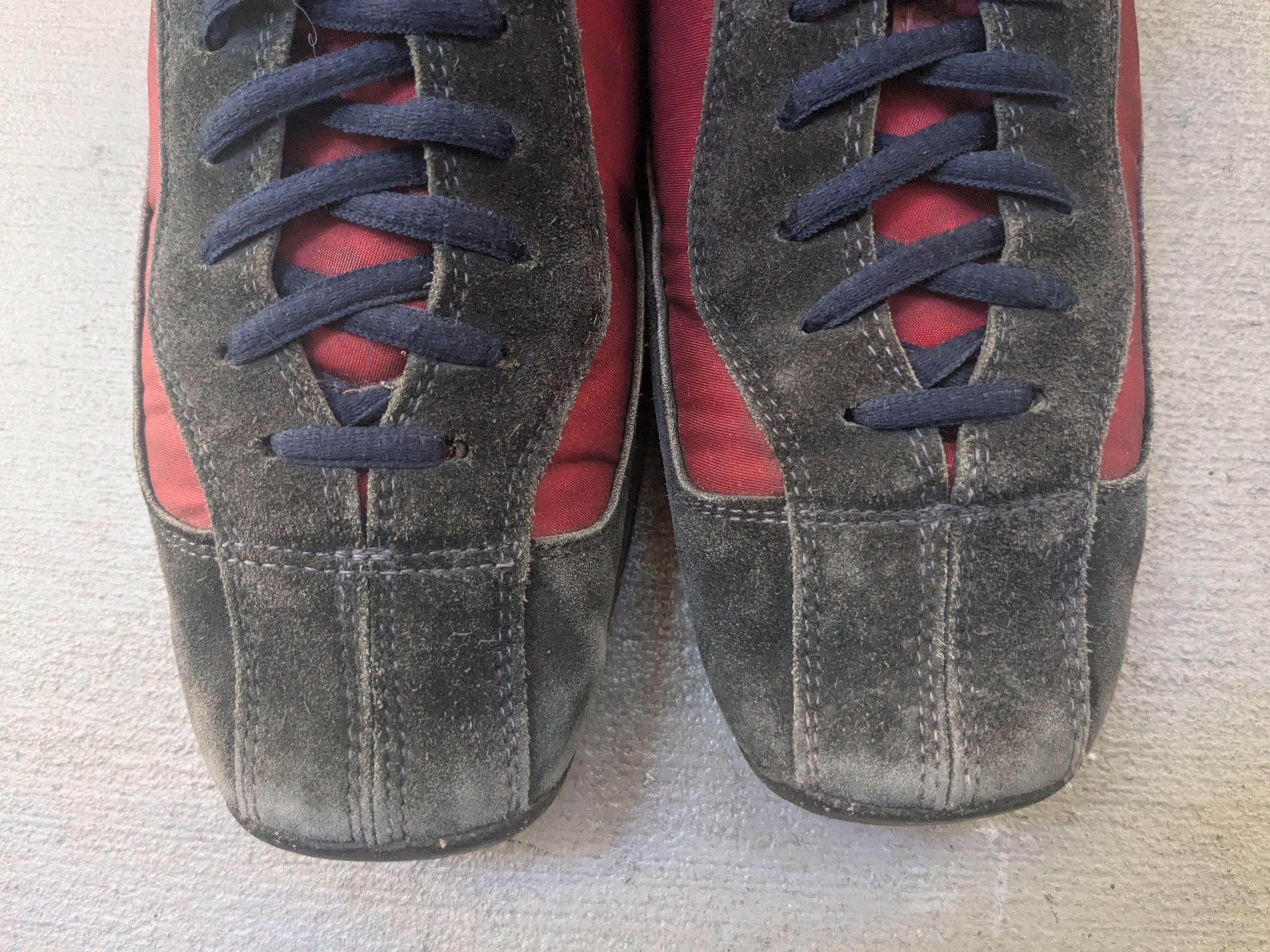 Prada Prada Sneakers Red Navy Blue Suede 10 Low Tops Y2K Red Size US 10 / EU 43 - 7 Thumbnail