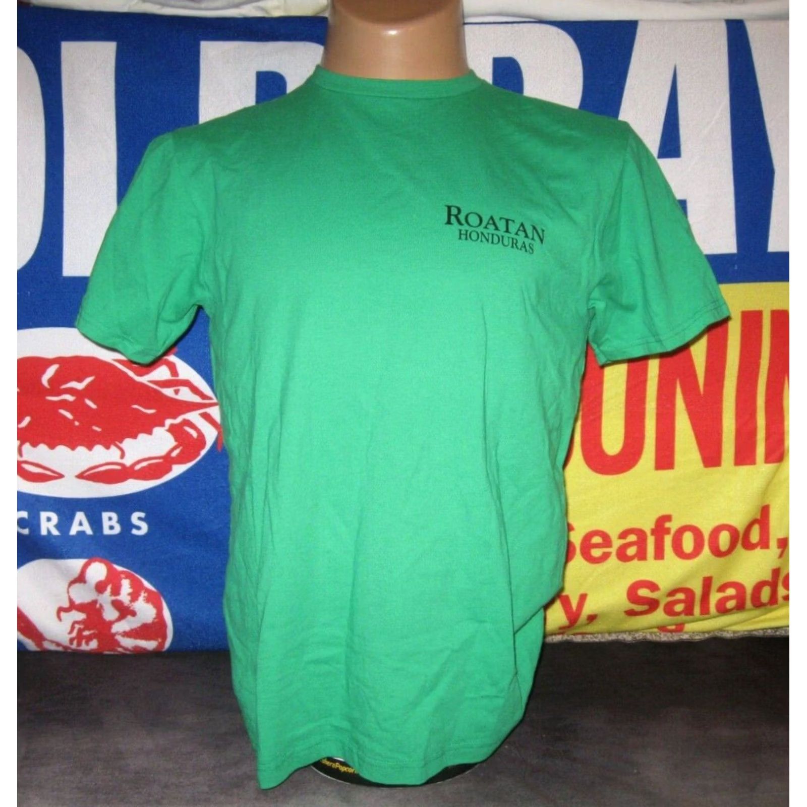 Vintage Ma-k-nudo Roatan Honduras T Shirt Men’s Large Graphic Print Beach Cotton Green Size US L / EU 52-54 / 3 - 2 Thumbnail
