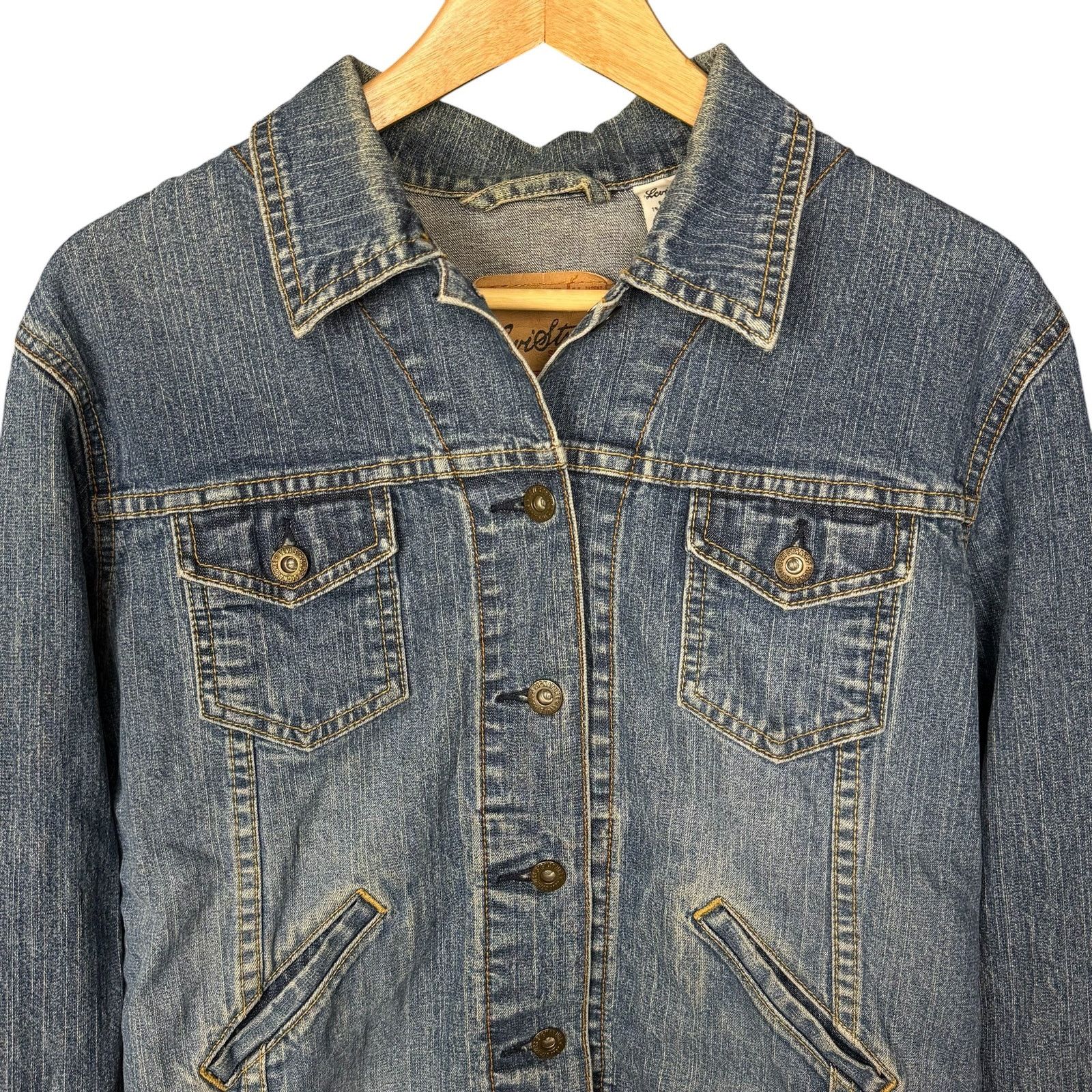 Levi's Levi Strauss Women's Small 4/6 Light Denim Jean Trucker Size S / US 4 / IT 40 - 3 Thumbnail