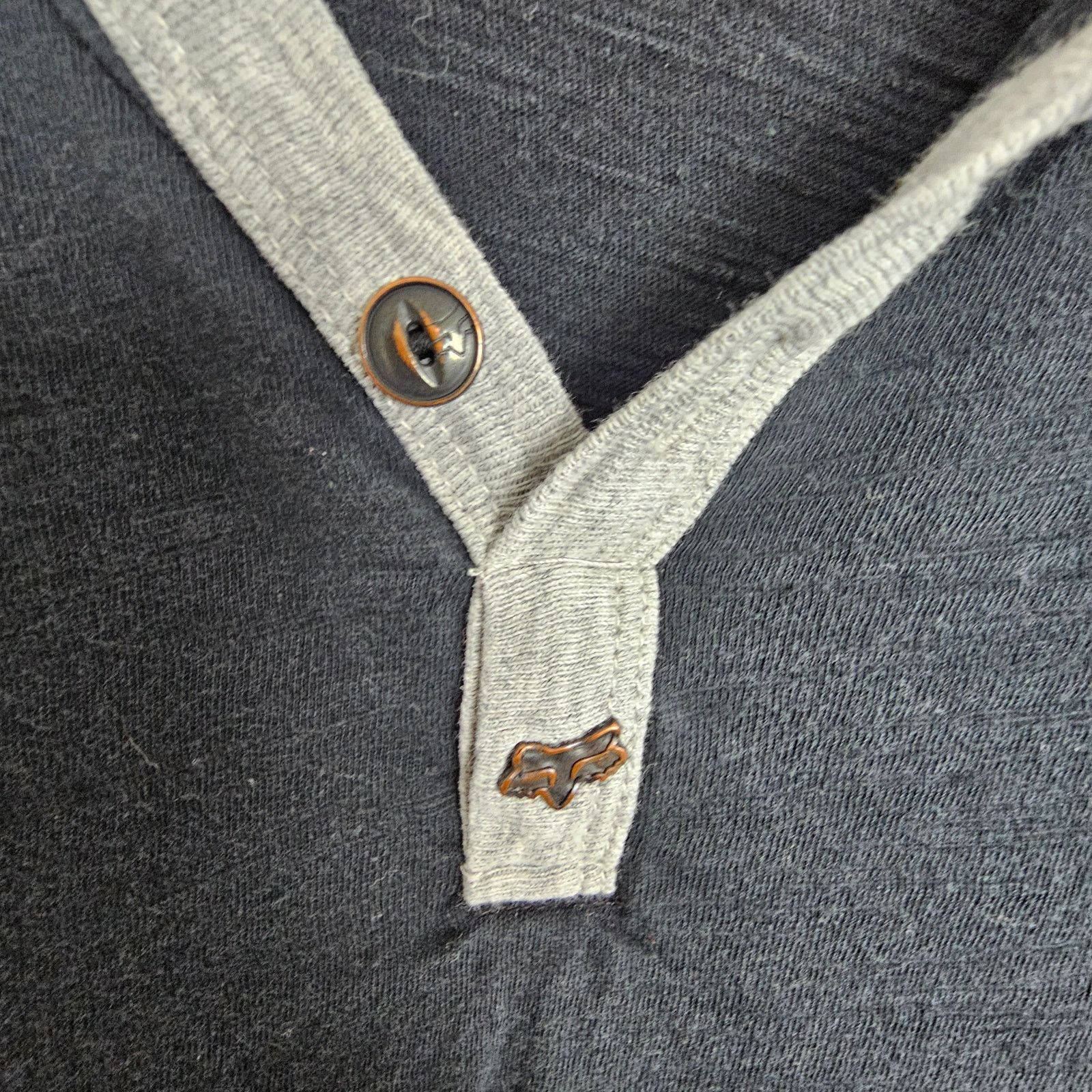 Fox Racing Fox Henley Shirt Gray Black Long Sleeve Tshirt XL T Shirt Size US XL / EU 56 / 4 - 7 Thumbnail