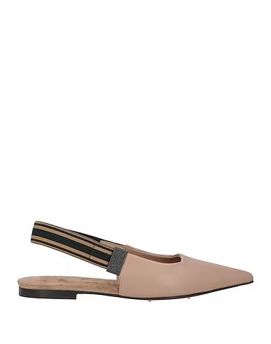 image of Brunello Cucinelli O1W1Db10524 Ballet Flats In Light Brown, Women's (Size 8)