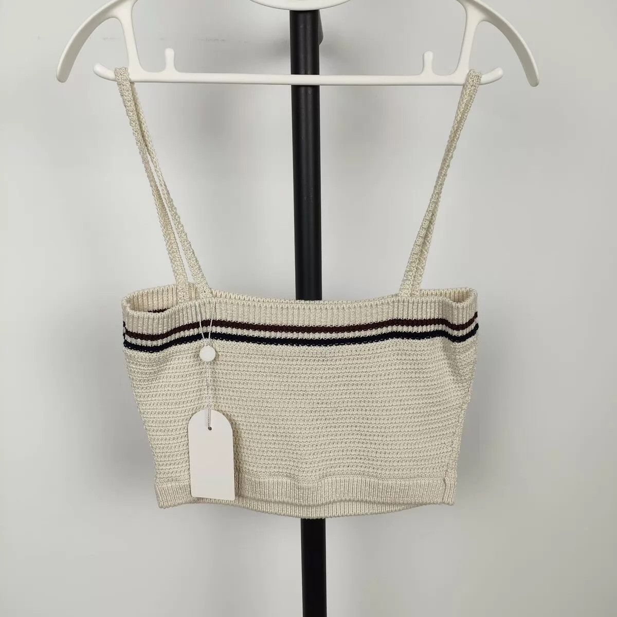 Miu Miu MIU MIU Women's 96 New White 38 cami woven top Size S / US 4 / IT 40 - 2 Thumbnail