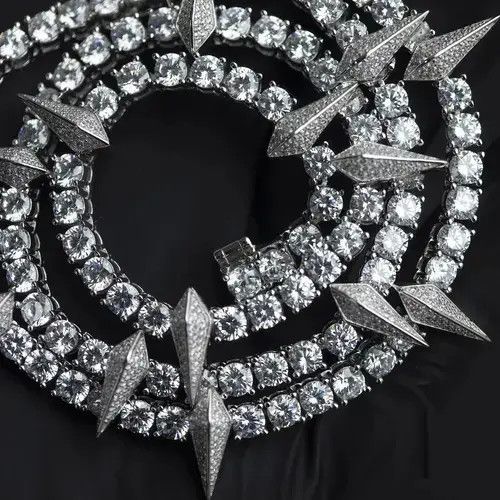 Other 18" Tennis Chain Spike Charm Necklace🔥🔥🔥 Size ONE SIZE - 3 Thumbnail