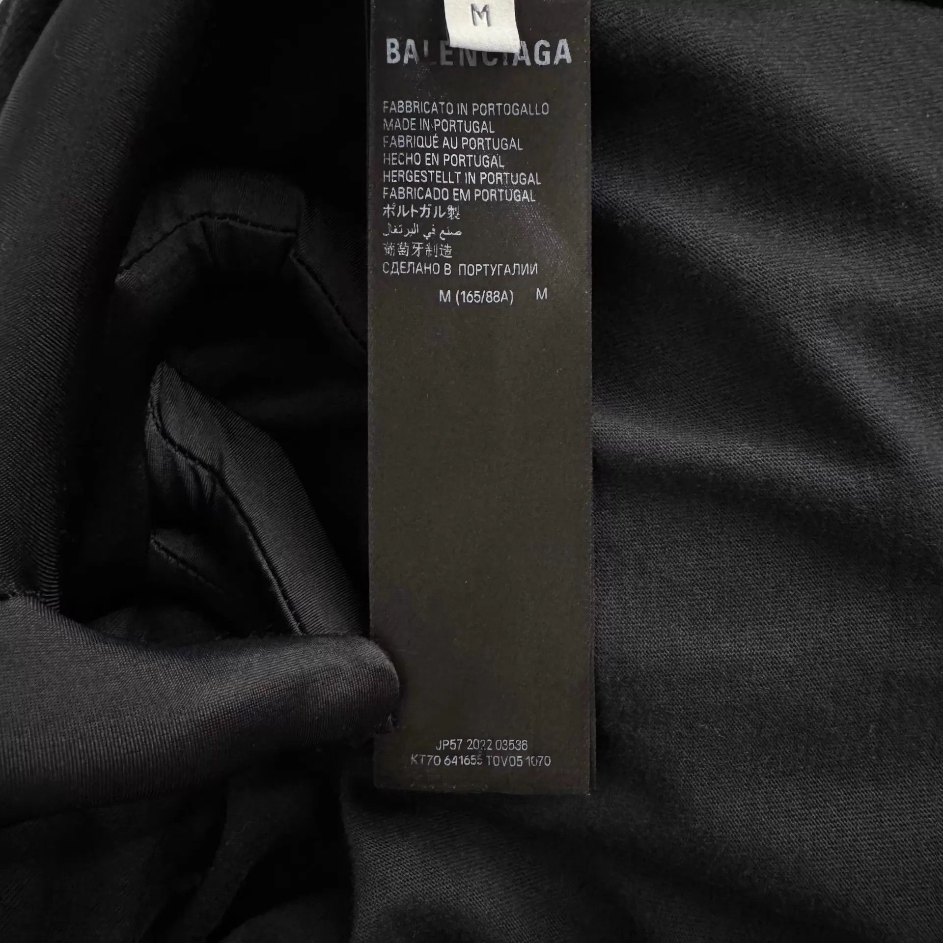 Balenciaga Balenciaga Black Washed Sprayed Faded Logo OS M Tee Size US M / EU 48-50 / 2 - 5 Thumbnail