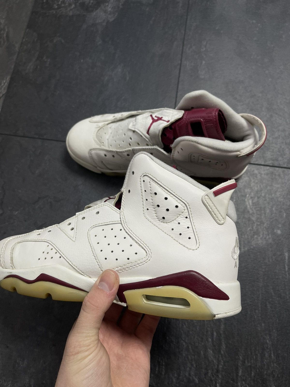 Jordan Brand × Streetwear × Vintage Vintage Nike Air Jordan 6 Retro Maroon Size US 5.5 / EU 38 - 9 Thumbnail