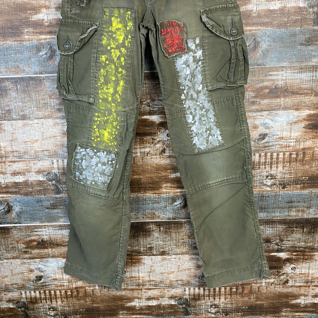 Japanese Brand DL Back Number Green Cargo Multipocket Pants #C1204 Size US 28 / EU 44 - 3 Thumbnail
