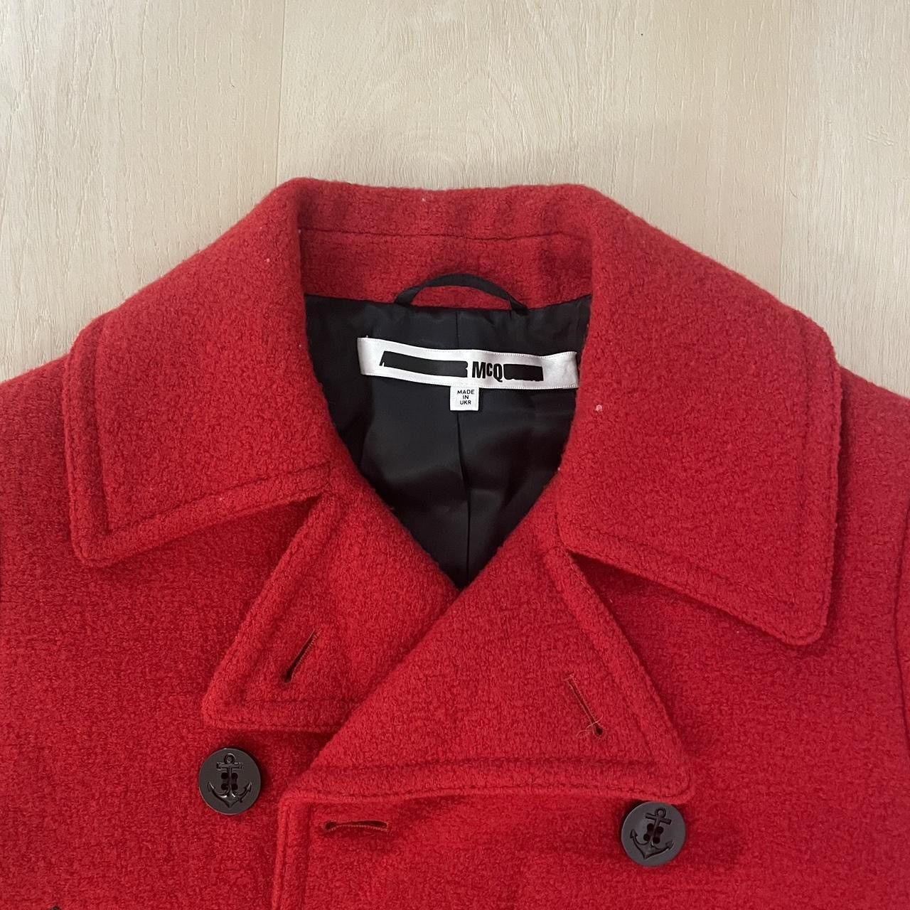 Alexander McQueen Alexander McQueen MCQ Red wool pea coat Size M / US 6-8 / IT 42-44 - 7 Thumbnail
