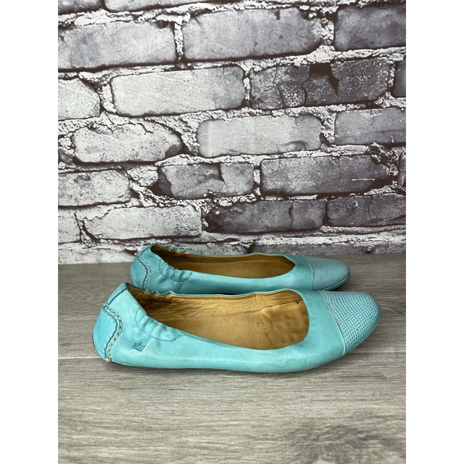 Peter Millar Peter Millar Blue Leather Snake Cap Toe Ballet Flats Shoes W Size US 6.5 / IT 36.5 - 15 Thumbnail