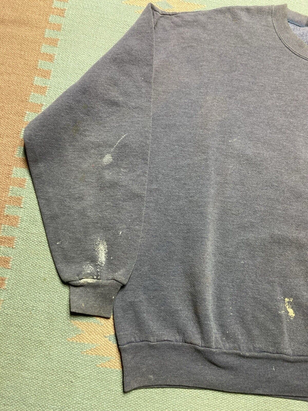 Vintage VTG sweatshirt blank faded paint splatter distressed boxy XL Size US XL / EU 56 / 4 - 2 Thumbnail