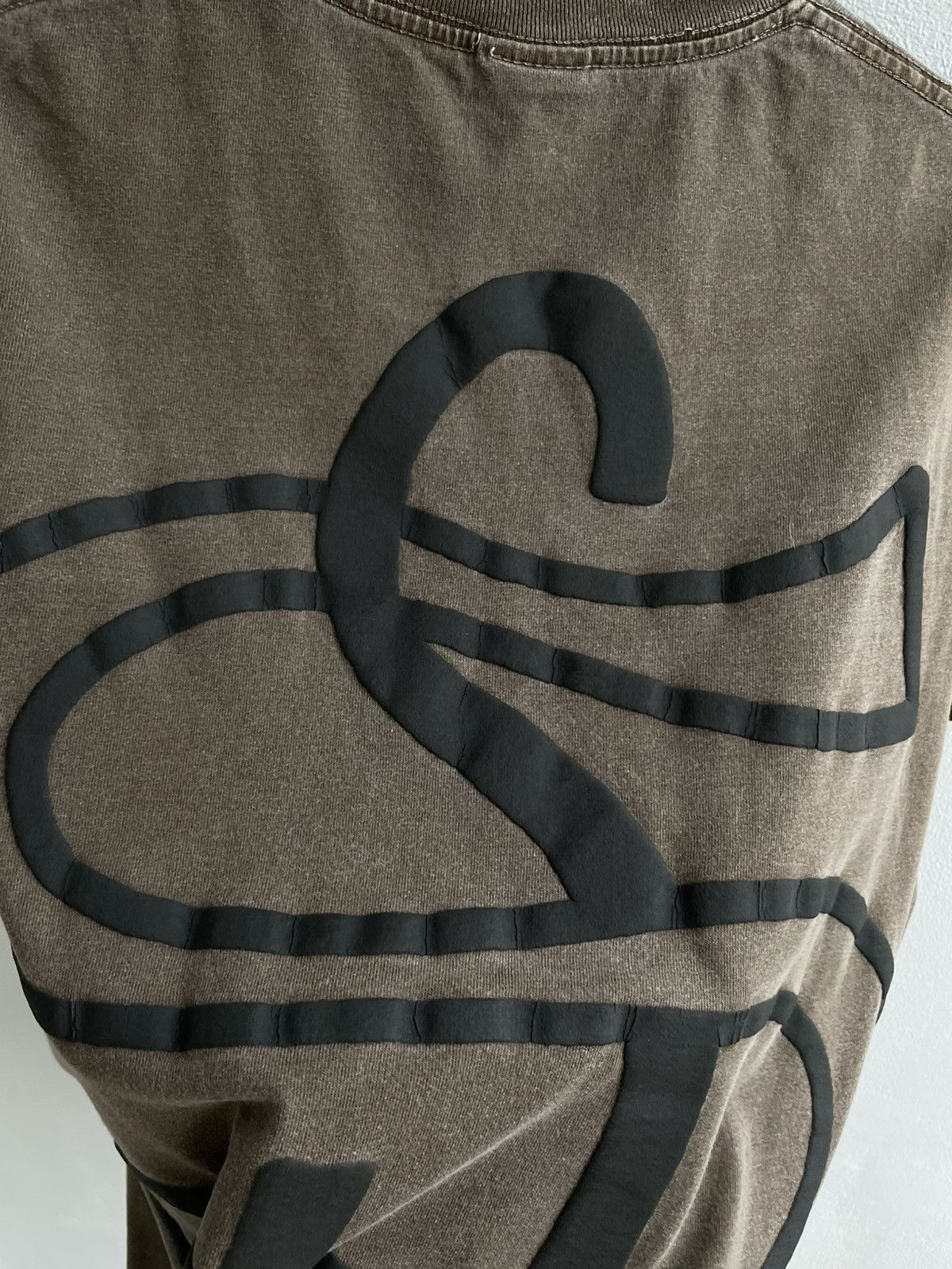 Stussy Stussy Big League Pigment Dyed Logo Brown Green T Shirt Tee Size US S / EU 44-46 / 1 - 6 Thumbnail