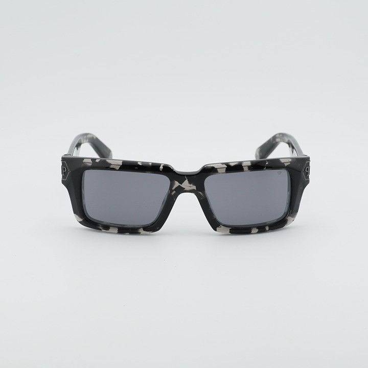 Philipp Plein Philipp Plein SPP044M 809X Sunglasses Black Rectangle Frame Size ONE SIZE - 5 Thumbnail
