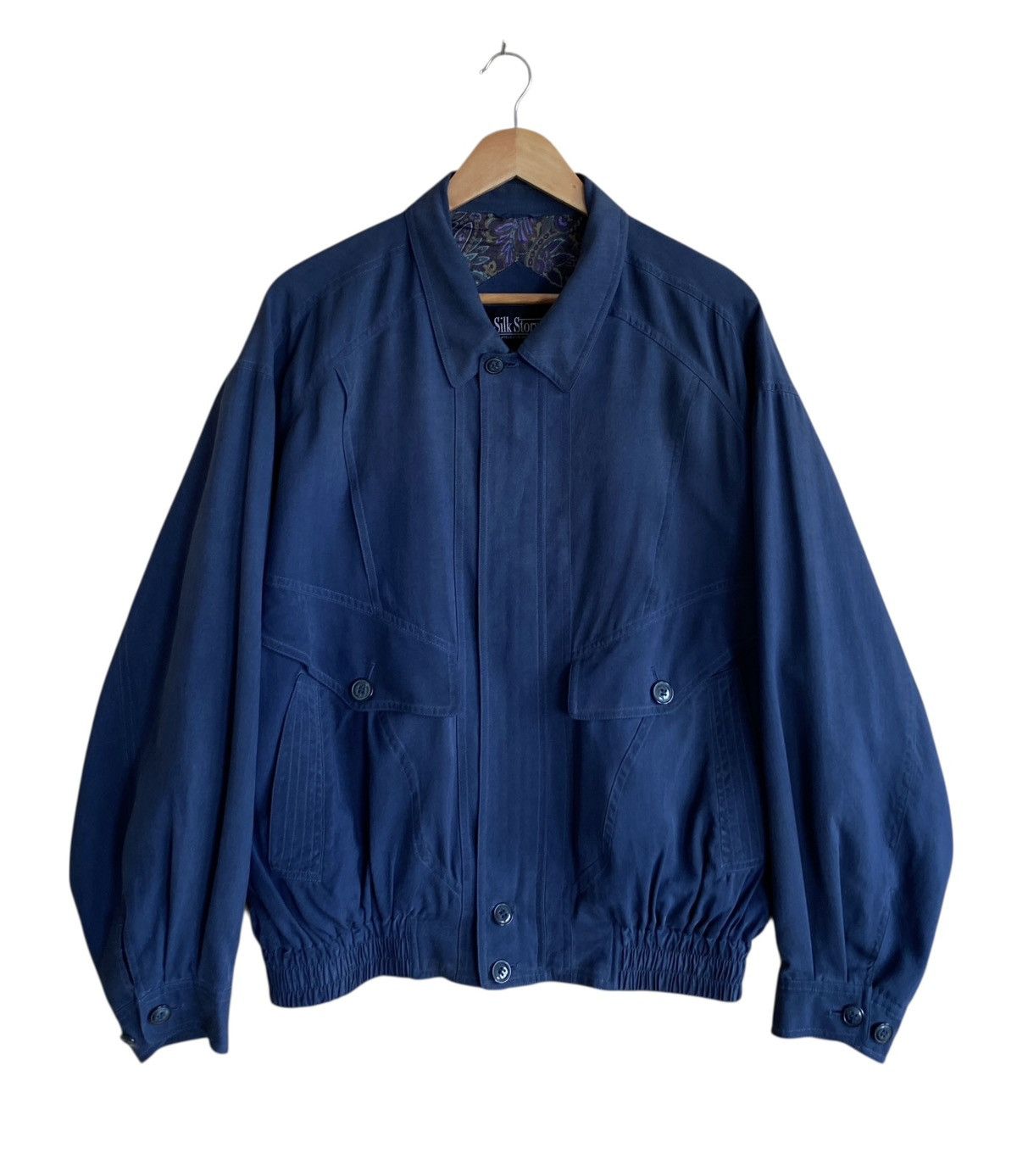 Vintage Vintage Brand Silk Story 100% Silk Bomber Jacket 1990s Size US L / EU 52-54 / 3 - 1 Thumbnail