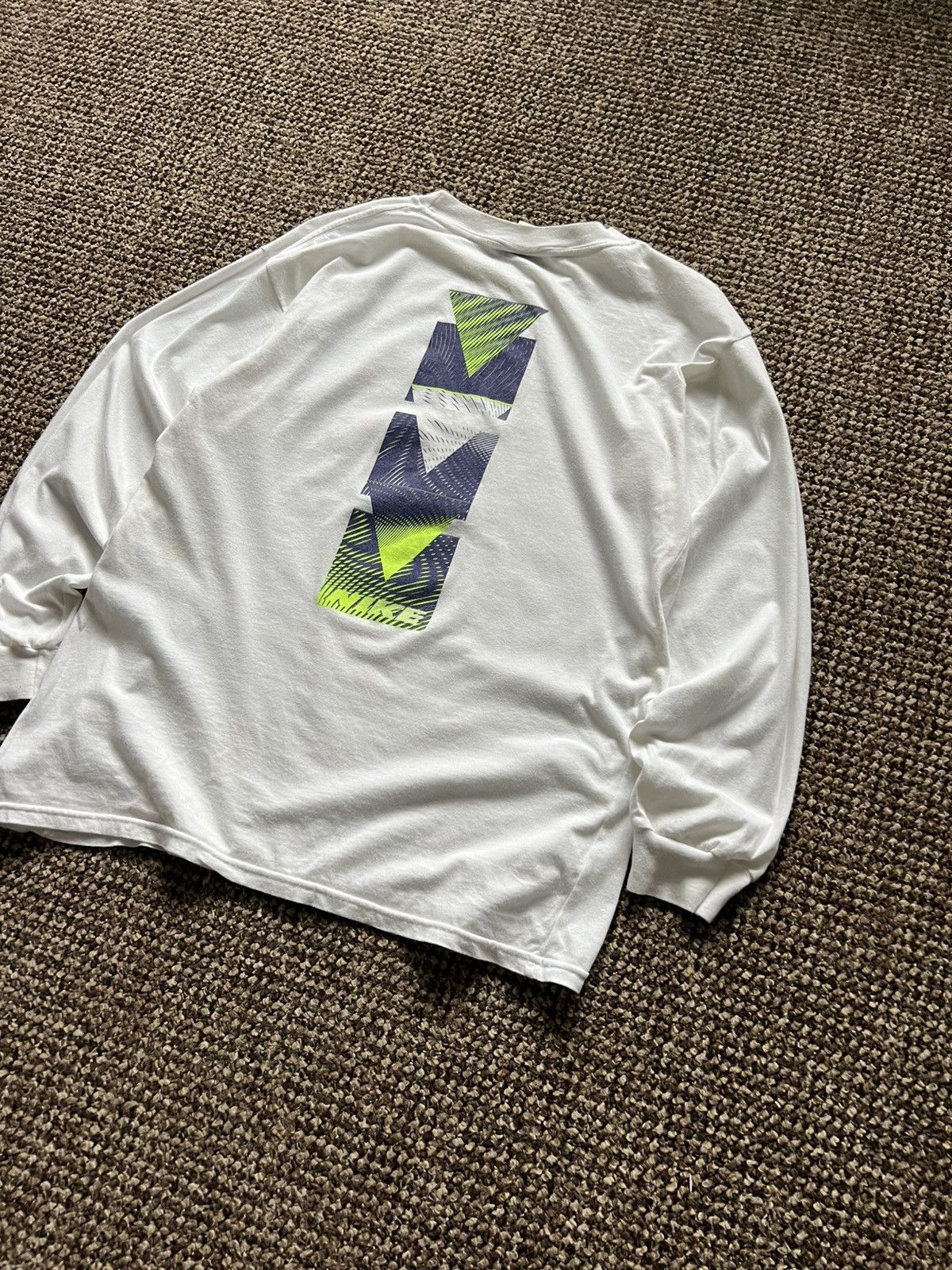 Nike Nike Vintage Big Logo Rare Long Sleeve T-Shirt White Men's Size US M / EU 48-50 / 2 - 6 Thumbnail