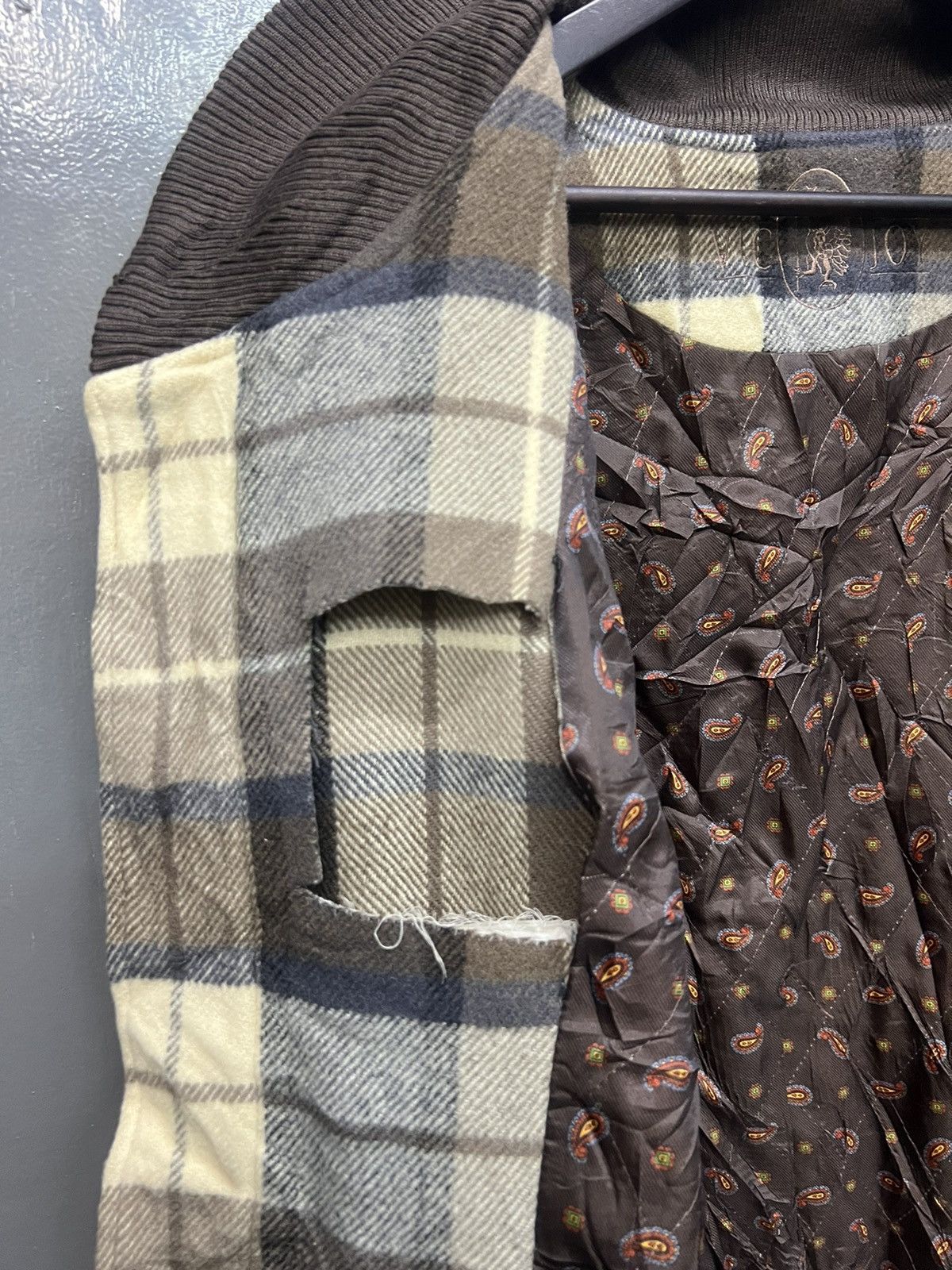 Vintage Vintage VicJoy Plaid Wool Bomber Jacket Size US L / EU 52-54 / 3 - 11 Thumbnail