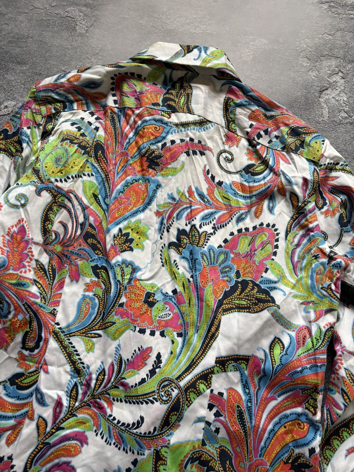 Polo Ralph Lauren Vintage Ralph Lauren Abstract Paisley Print Non-Iron Shirt Size M / US 6-8 / IT 42-44 - 10 Thumbnail