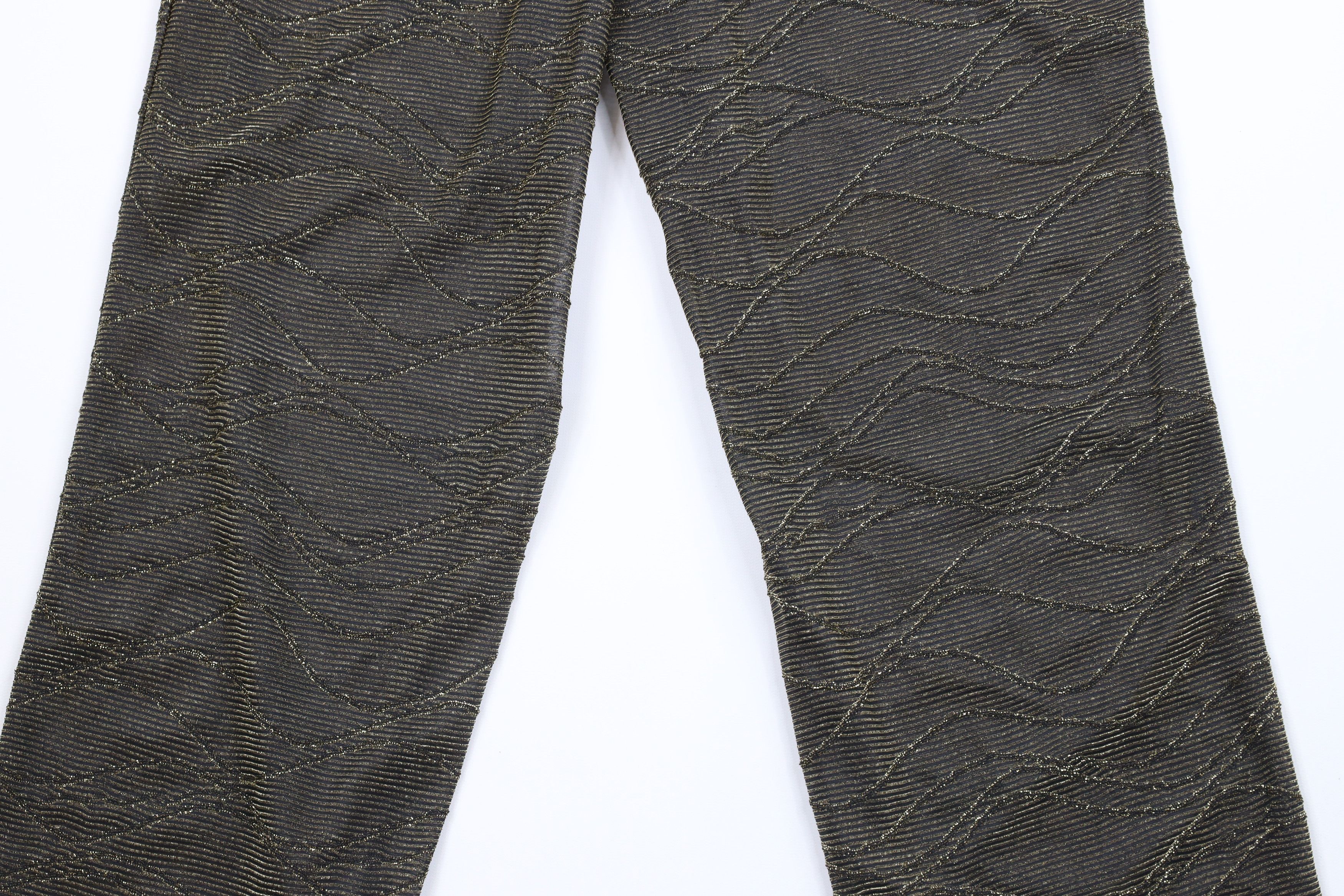 Vintage Deadstock Vintage 90s Streetwear Striped Pants Gold USA Size 24" / US 00 / IT 34 - 10 Thumbnail