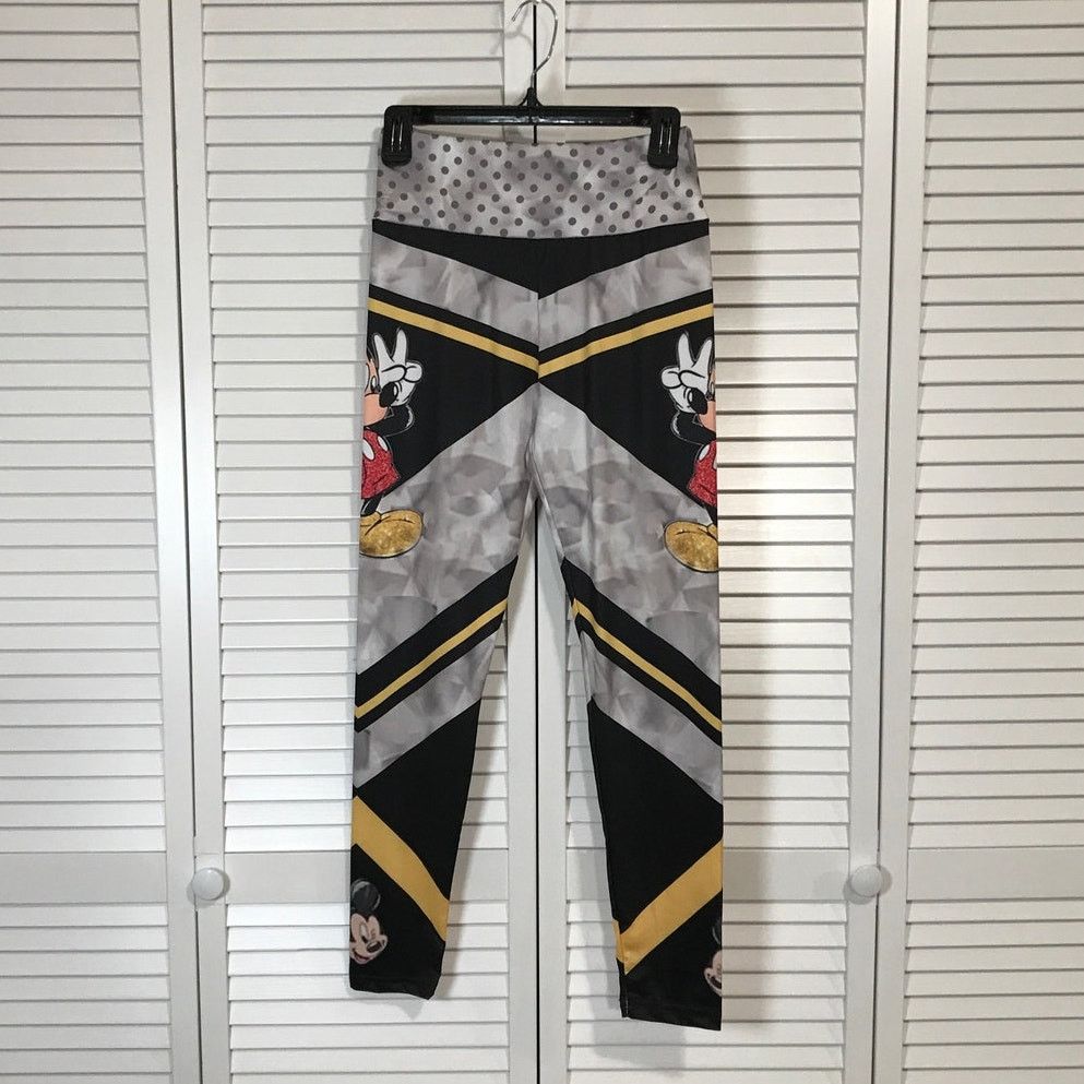 Other NWT Mickey Mouse High Rise Athletic Leggings XL Size 26" / US 2 / IT 38 - 1 Thumbnail