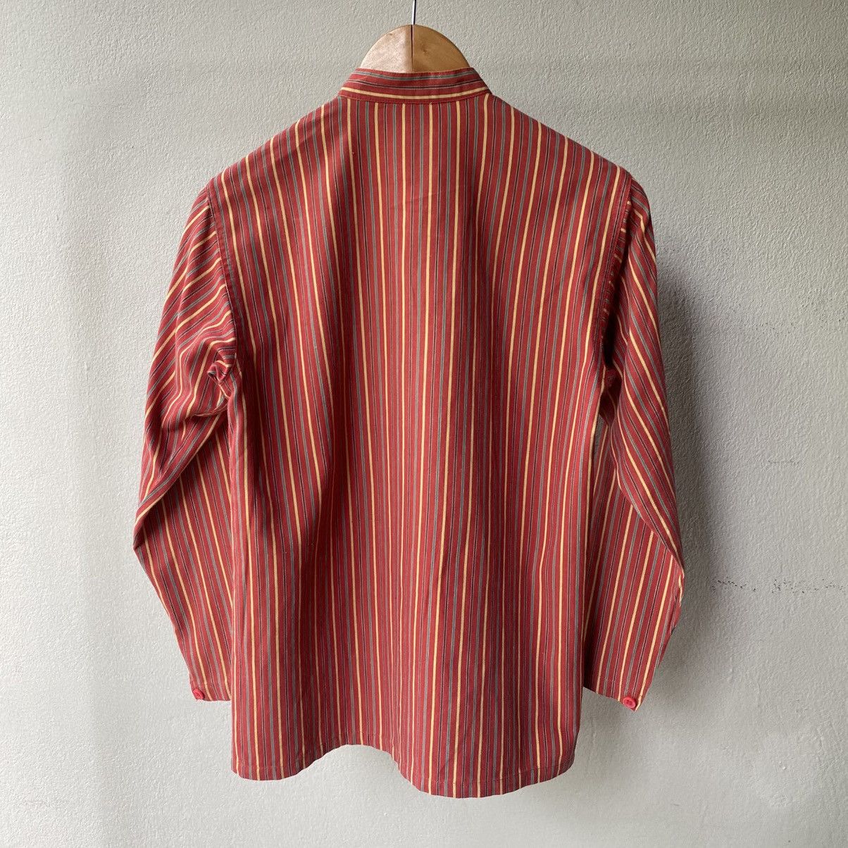 Kenzo Kenzo Vivid Red Stripe Mandarin Blouse Size M / US 6-8 / IT 42-44 - 2 Thumbnail