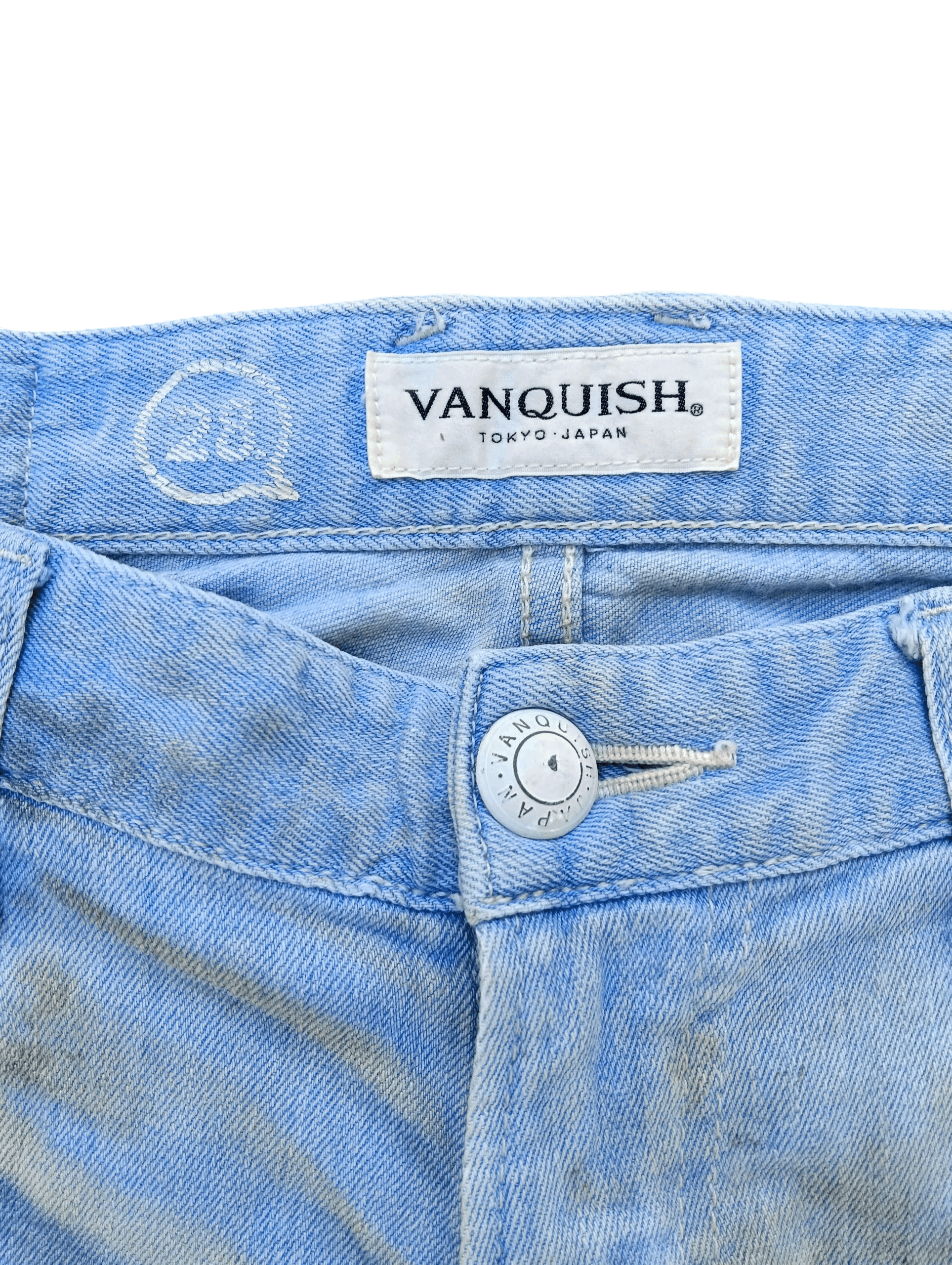 Vanquish Skinny Japanese Brand Vanquish Whiskers Faded Jeans E249 Size US 30 / EU 46 - 12 Thumbnail