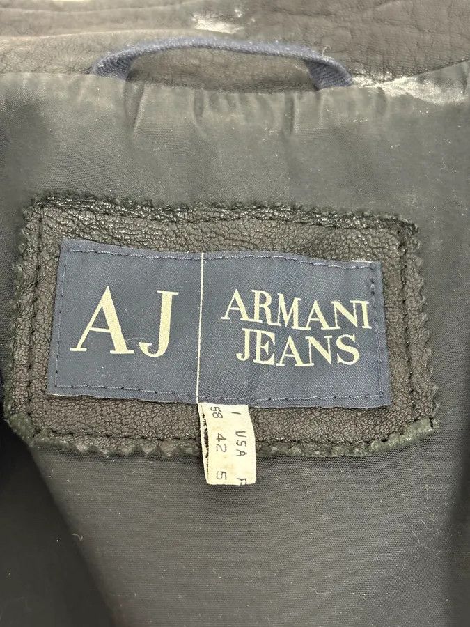Armani 2000s Armani Spy Black Leather Jacket Size US L / EU 52-54 / 3 - 11 Thumbnail