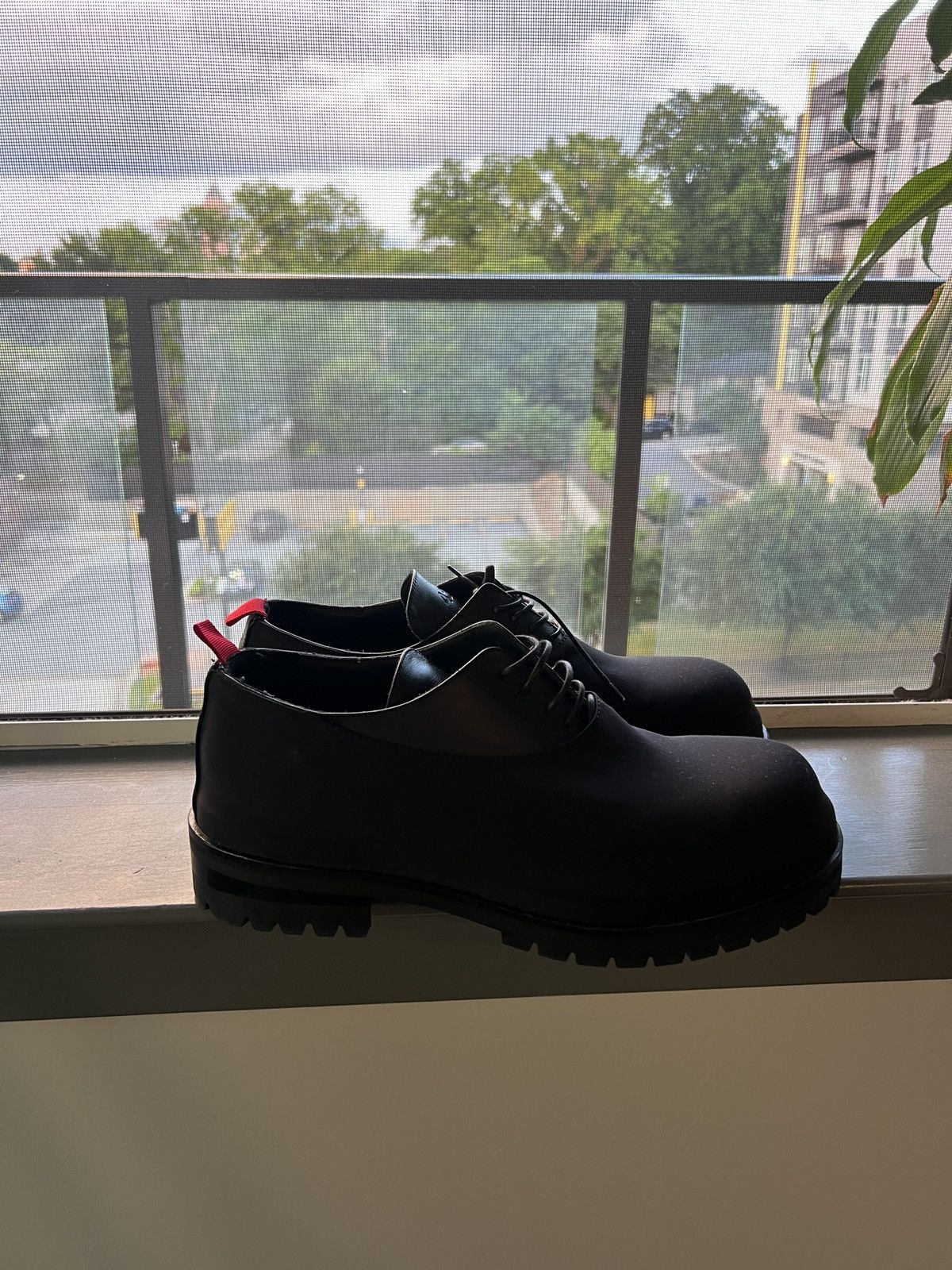 image of 424 On Fairfax 424 Wrap Derby Shoes in Black, Men's (Size 10)