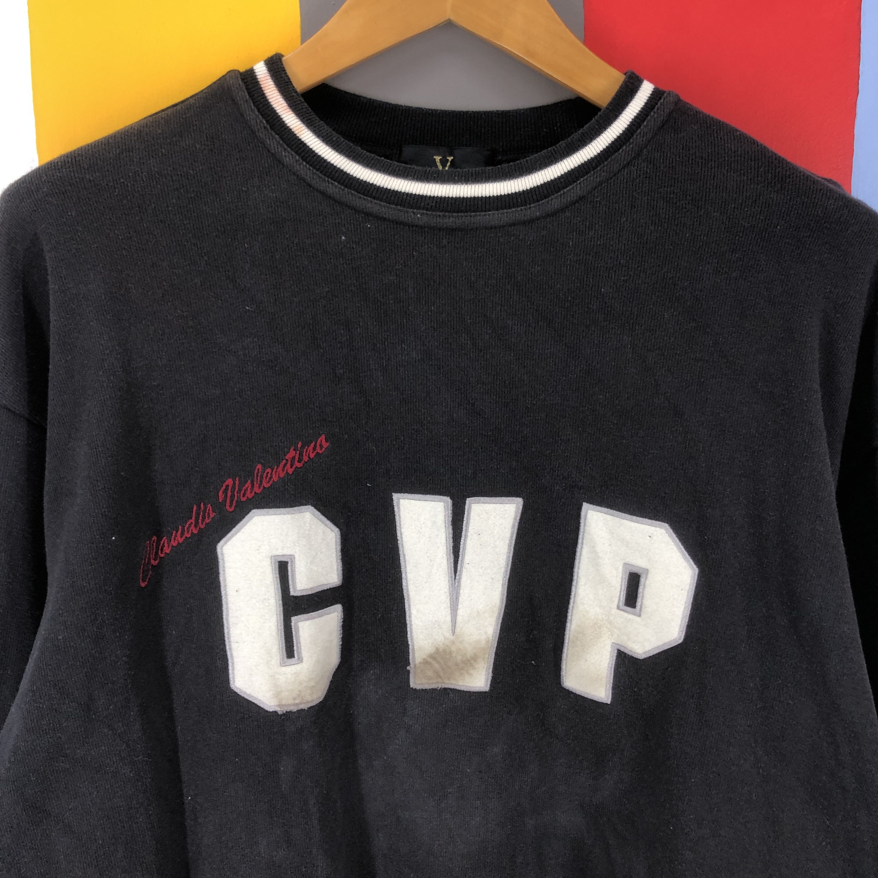 Vintage Vintage CLAUDIO VALENTINO Crew Neck Sweatshirt #0904/AH Size US L / EU 52-54 / 3 - 2 Thumbnail