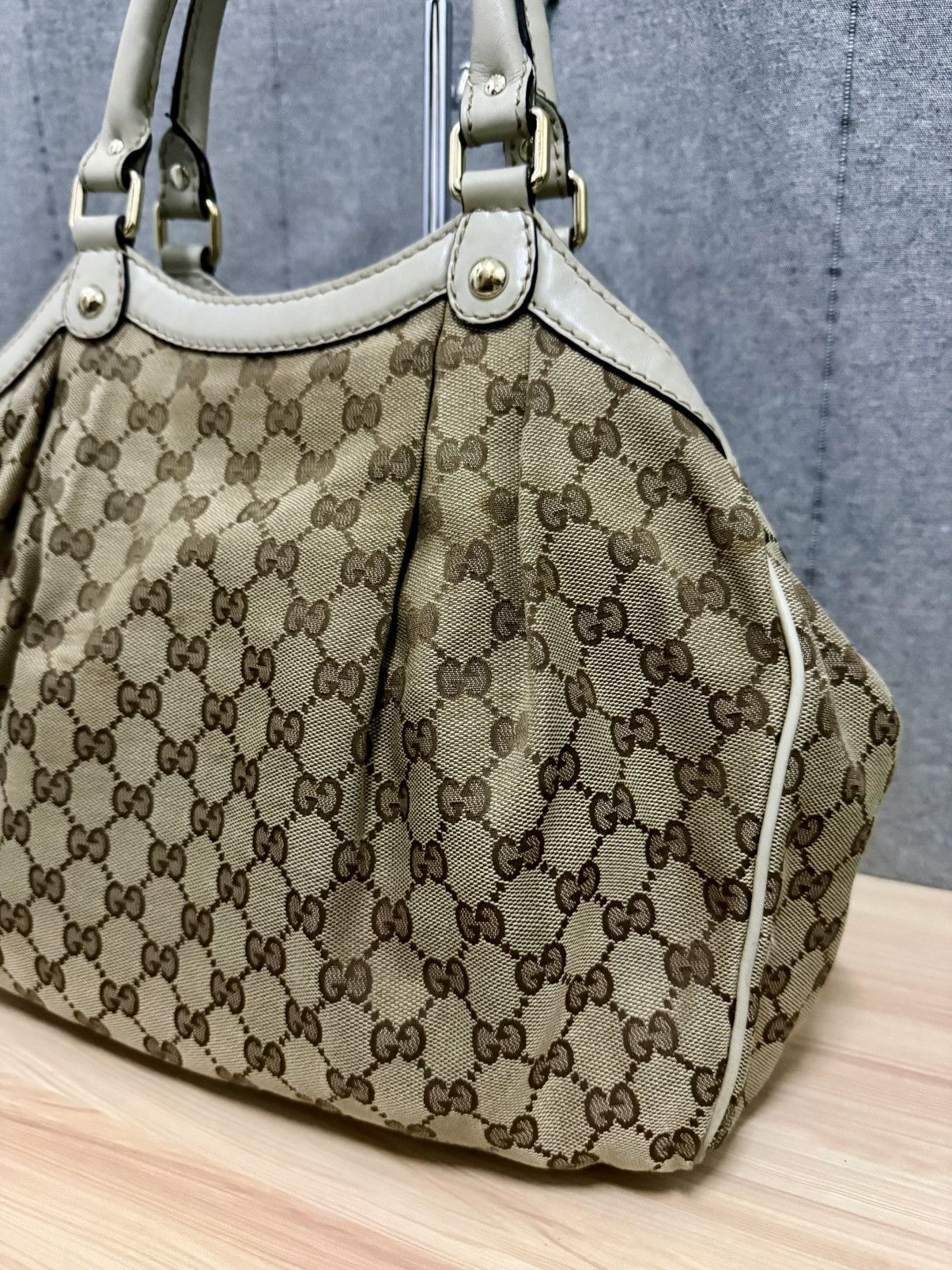 Gucci Vintage Gucci Sukey beige GG Canvas Size ONE SIZE - 8 Thumbnail