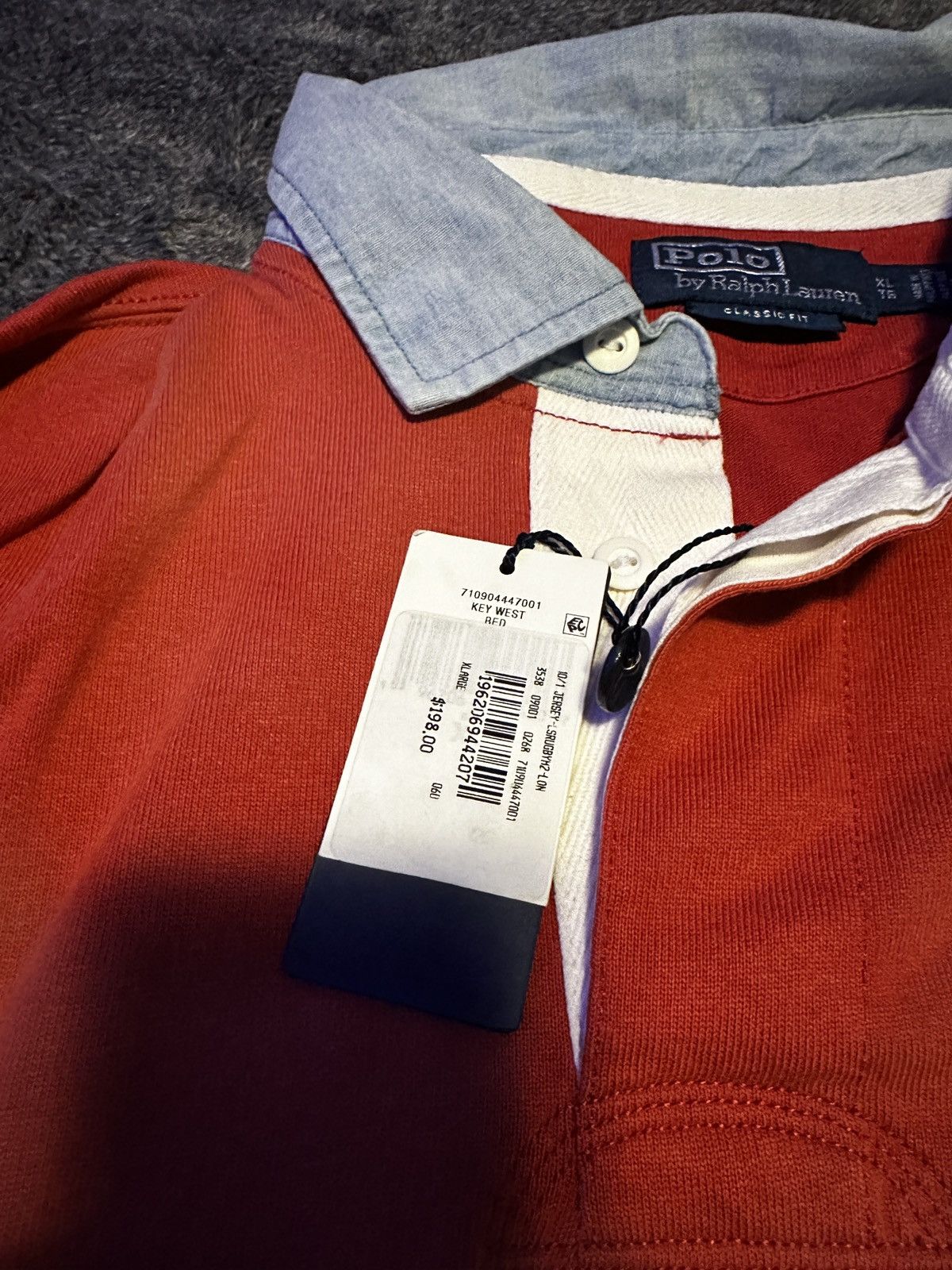 Polo Ralph Lauren Orange Polo rugby shirt w buttons Size US XL / EU 56 / 4 - 5 Thumbnail
