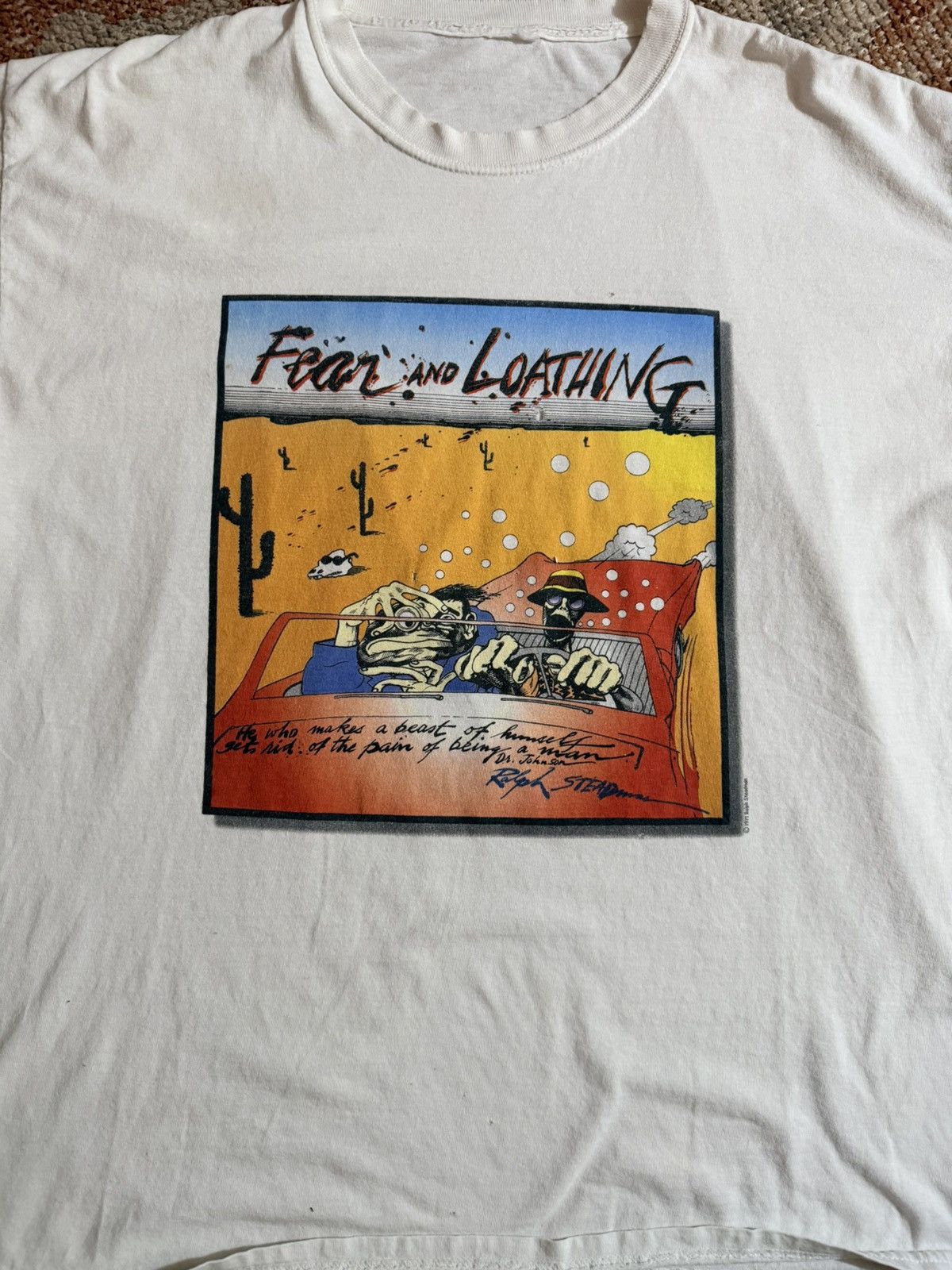 Vintage Fear and loathing Ralph Steadman 90s graphic Tee Size Large Size US L / EU 52-54 / 3 - 3 Thumbnail