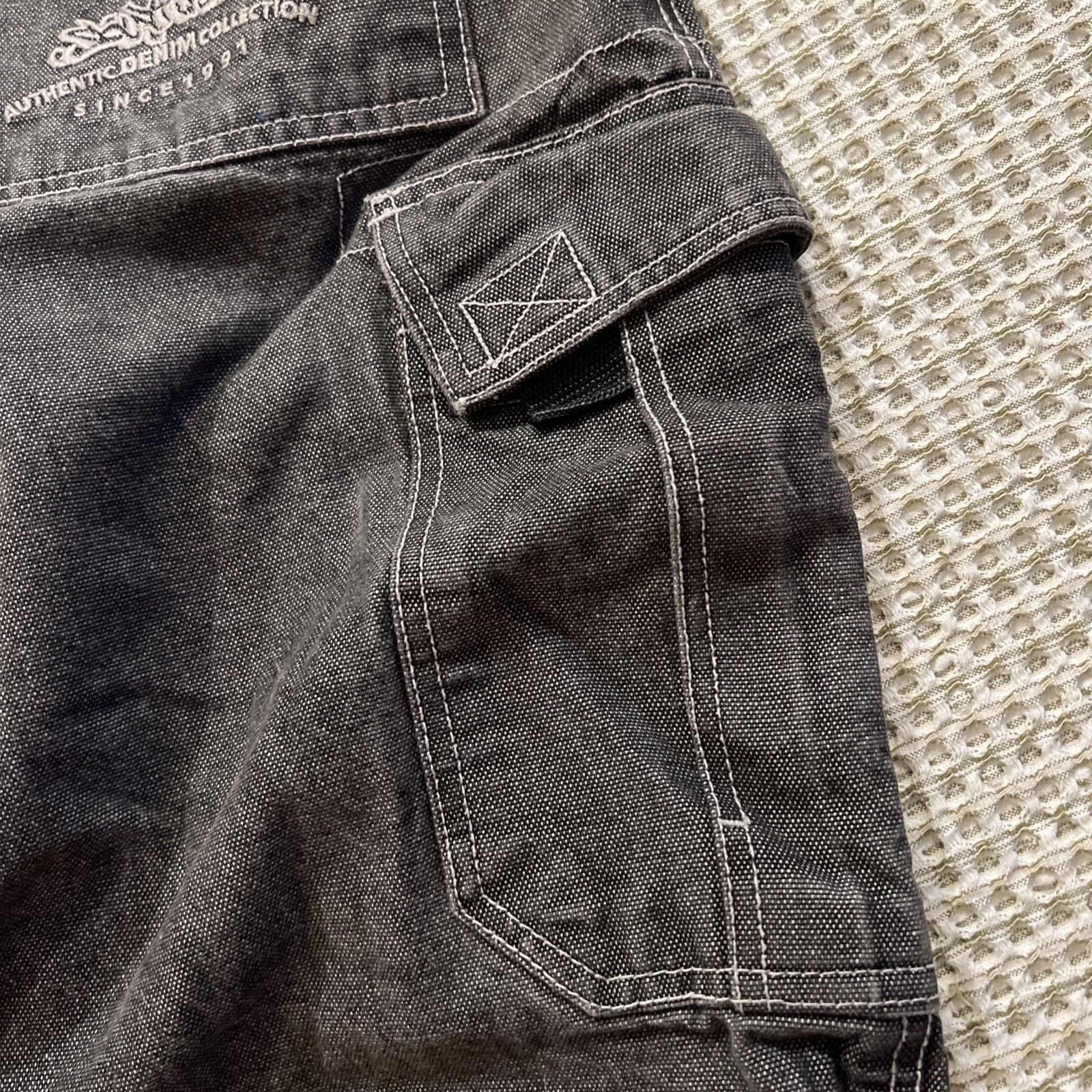 Southpole Southpole Y2K Baggy Shorts Jorts Size 38 Gray Denim JNCO Size US 38 / EU 54 - 7 Thumbnail