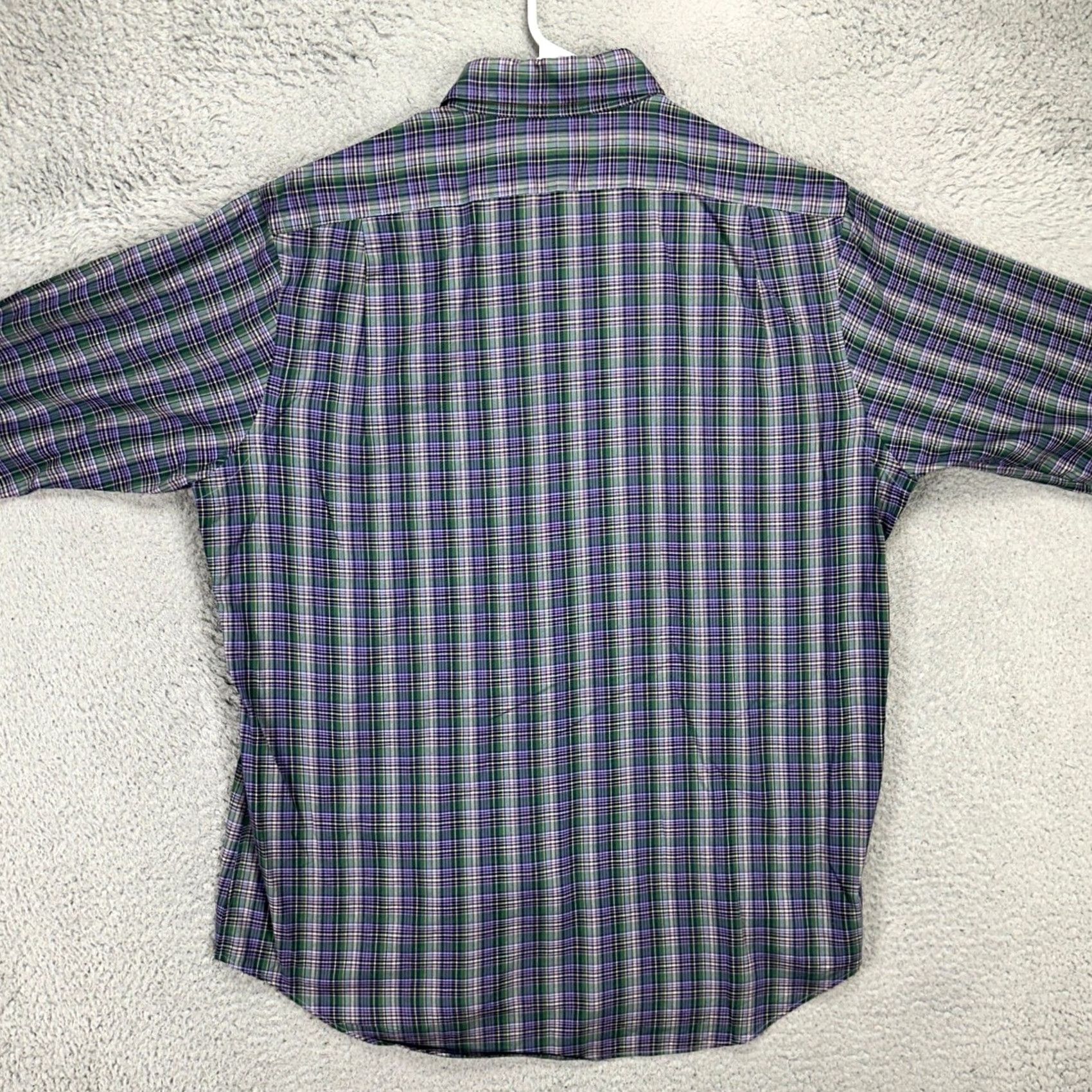 Polo Ralph Lauren Polo Ralph Lauren Button-Up Shirt Mens Large Purple Green Plaid Long Sleeve Polo Pony Shirt Size US L / EU 52-54 / 3 - 3 Thumbnail