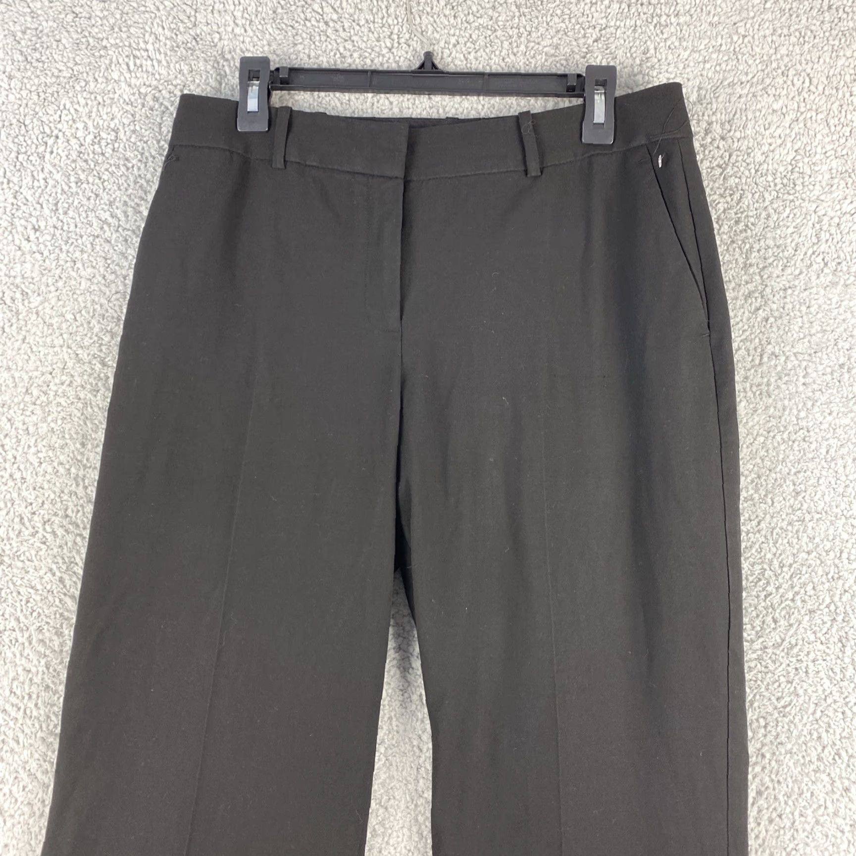Ann Taylor Ann Taylor Dress Pants Women's Size 8 Black Mid-Rise Straight Leg Regular Fit Size 30" / US 8 / IT 44 - 2 Thumbnail