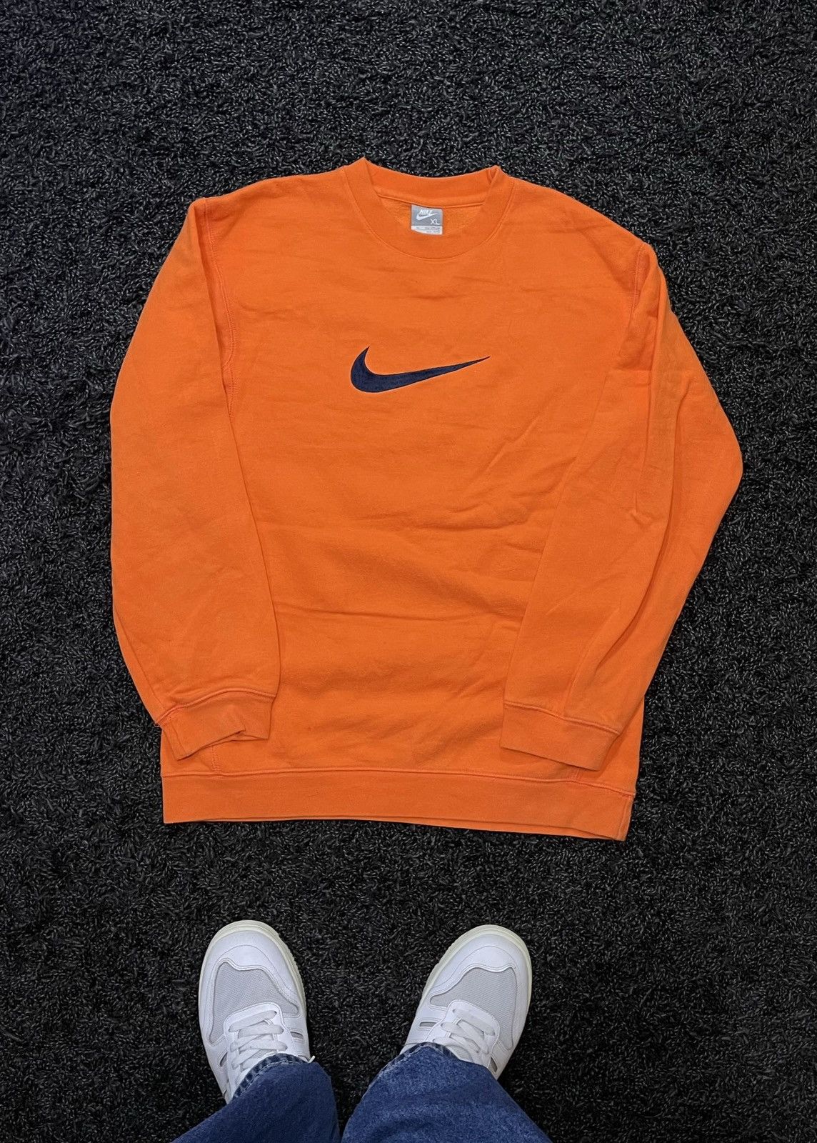 Vintage 🔥Vintage 90s Nike Big Logo Embroidered Sweatshirt Jumper Y2K Size US M / EU 48-50 / 2 - 5 Thumbnail